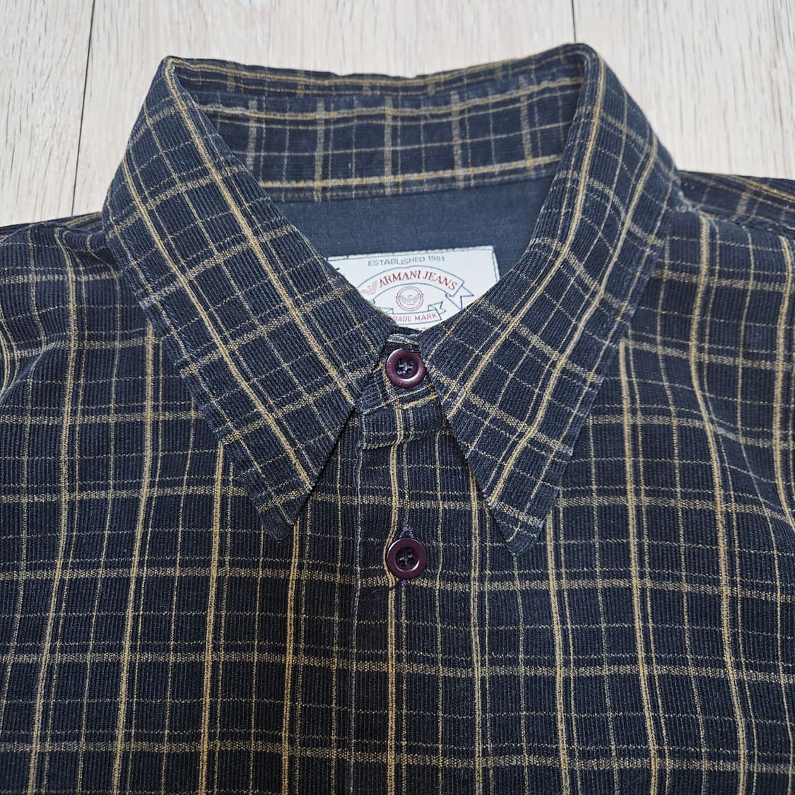 90s armani jeans 체크 셔츠 상품이미지7