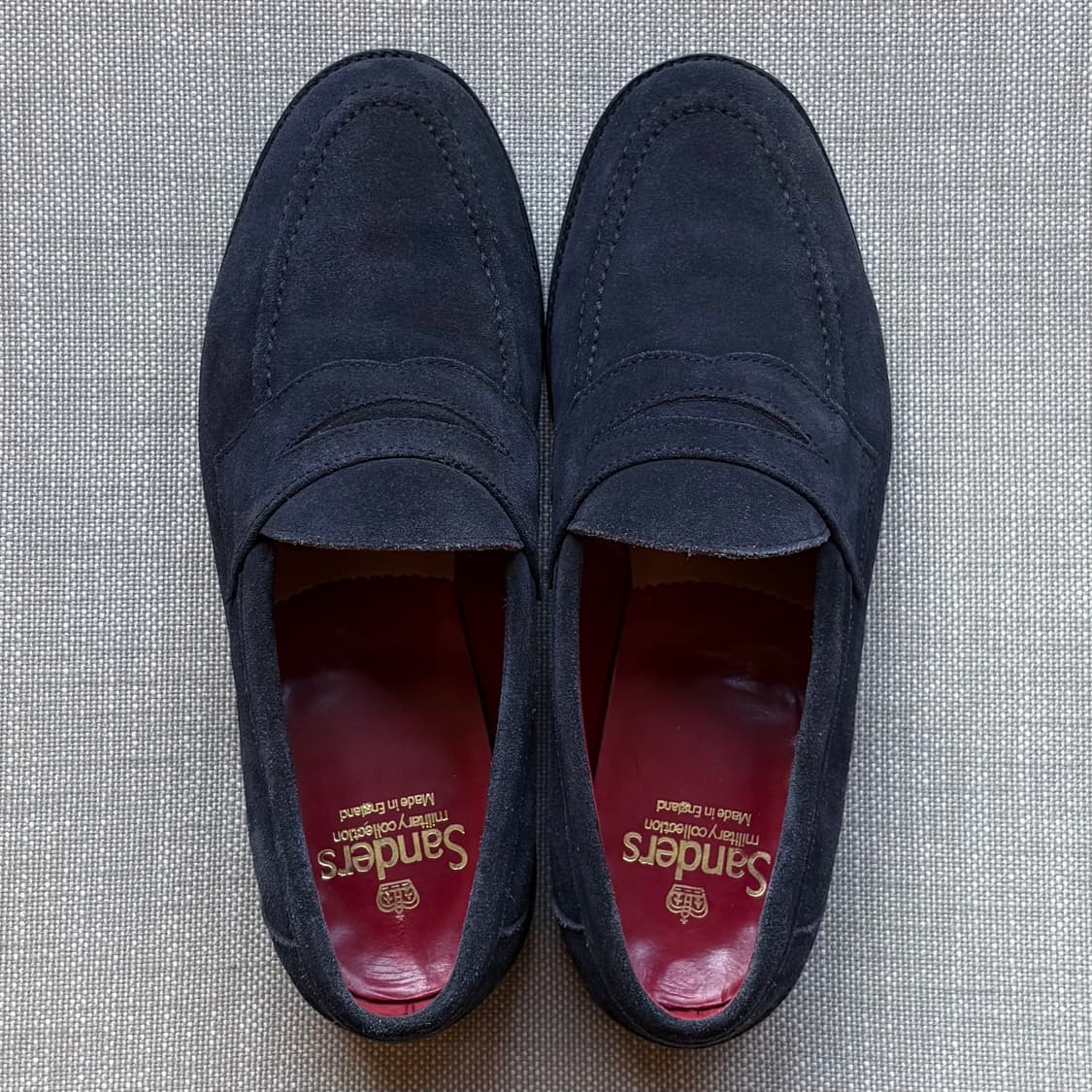 [UK7/260] 영국 Sanders 네이비 스웨이드 페니로퍼 상품이미지8