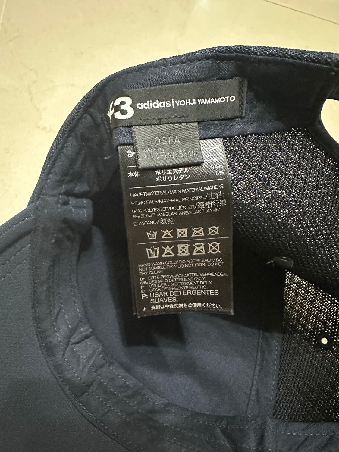 Y-3 볼캡 네이비 상품이미지2