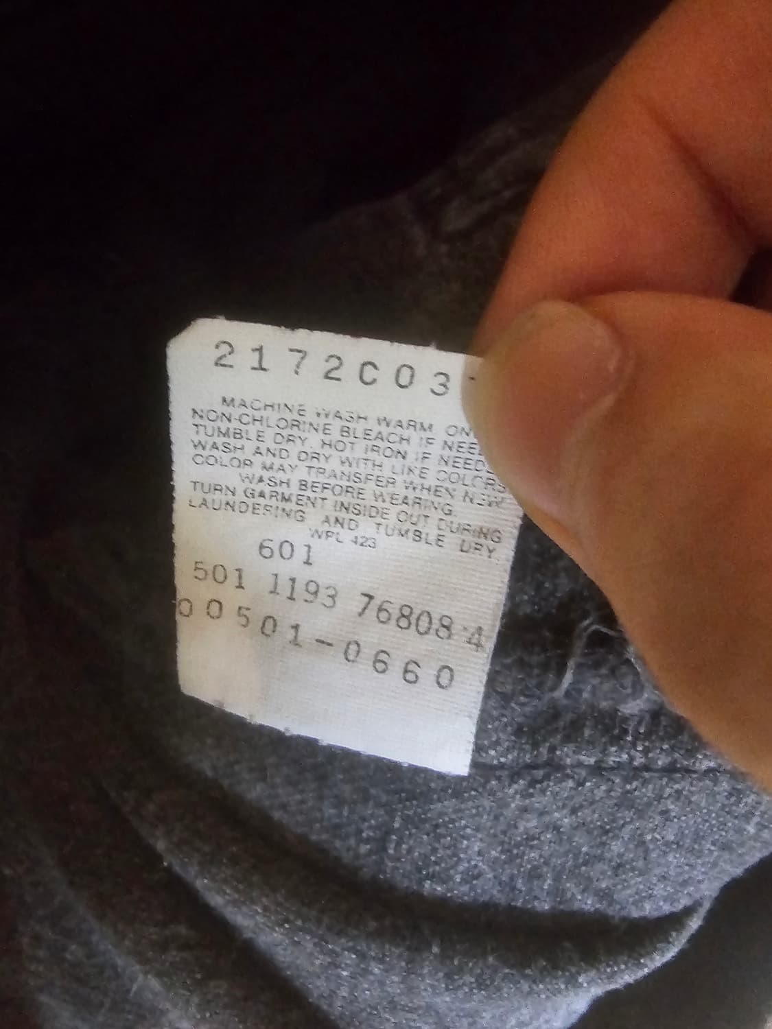 Levi's 90s USA 501 흑청 OG 상품이미지6