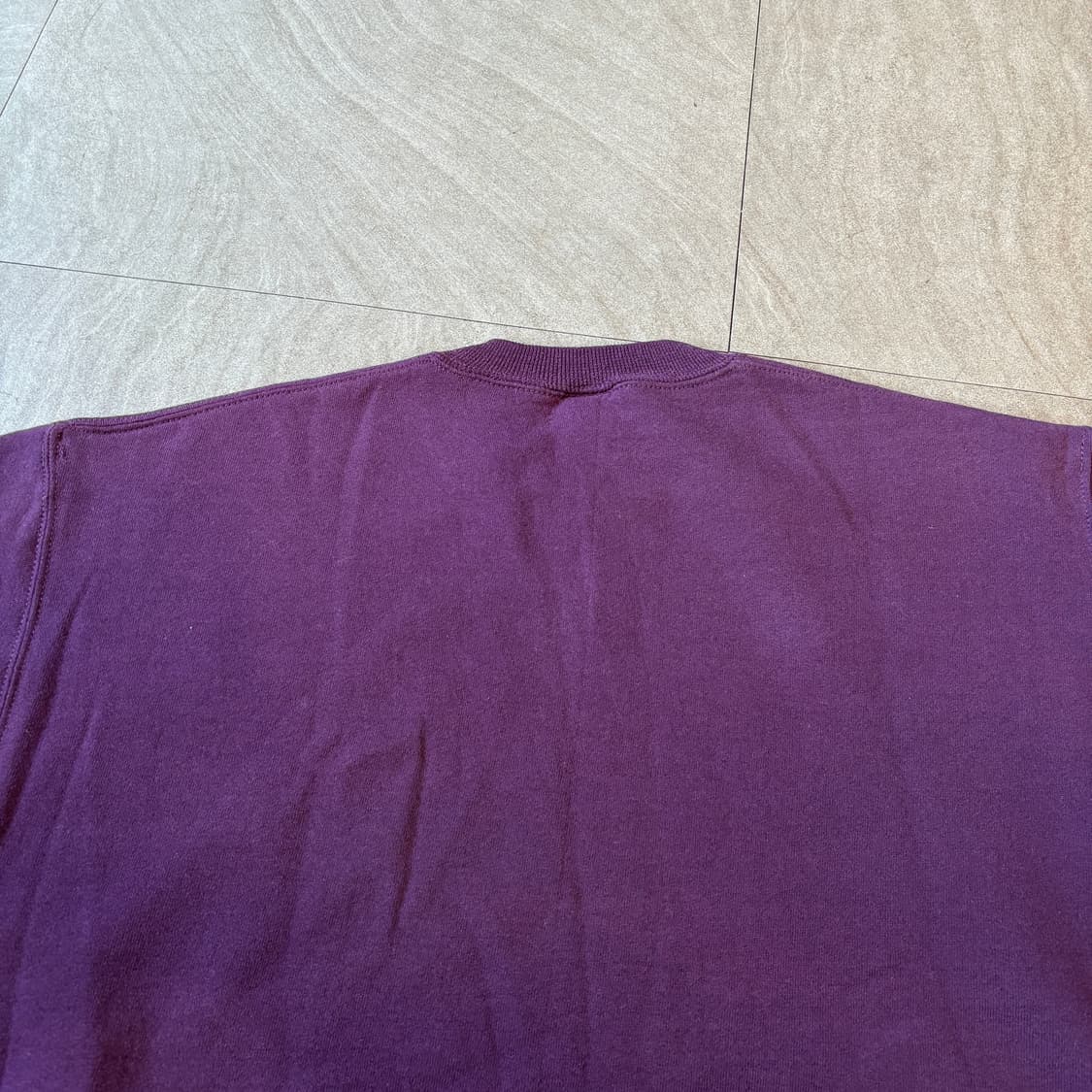 90s 90년대 미국 생산 러셀 블랭크 퍼플 선페이드 스웻셔츠 상품이미지9