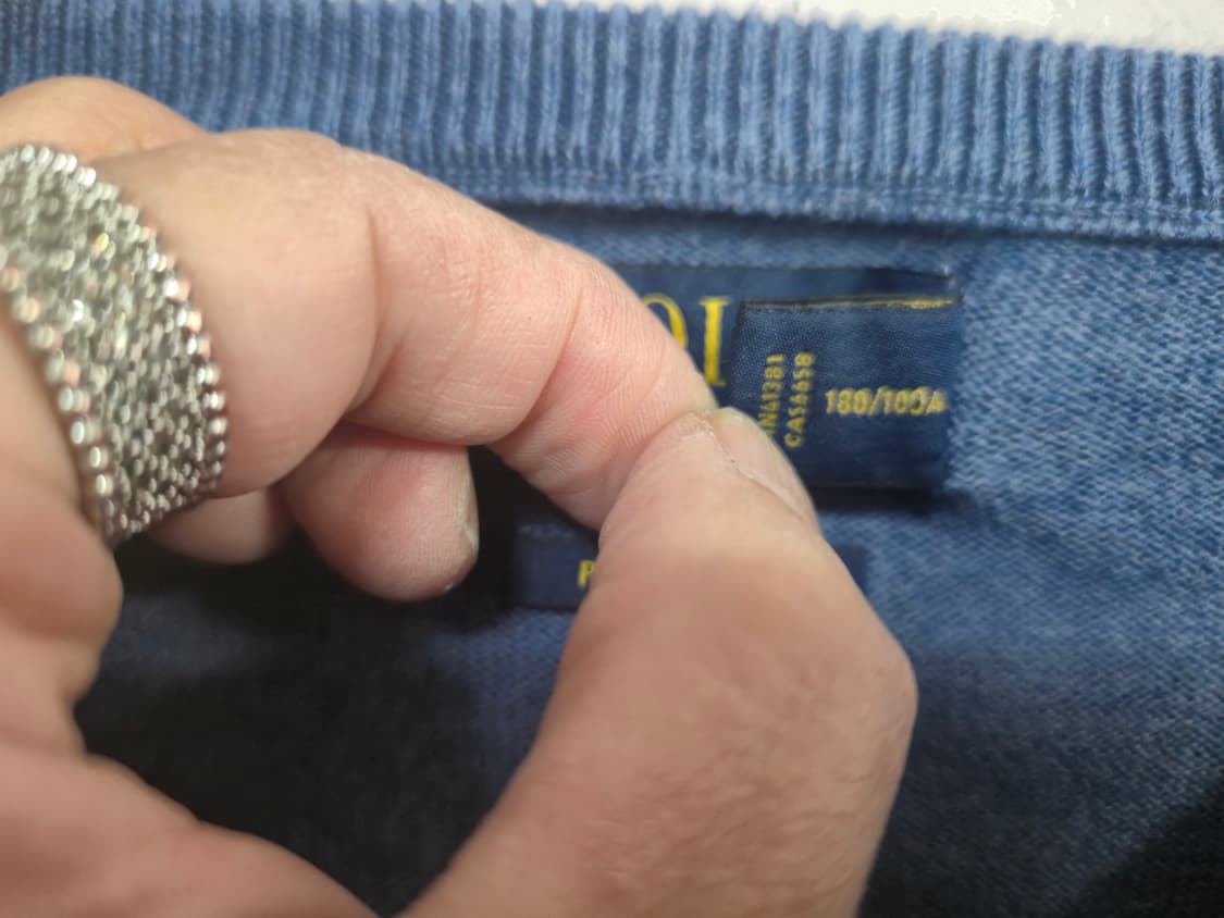 폴로 랄프로렌 V넥 니트 하늘색 상품이미지4