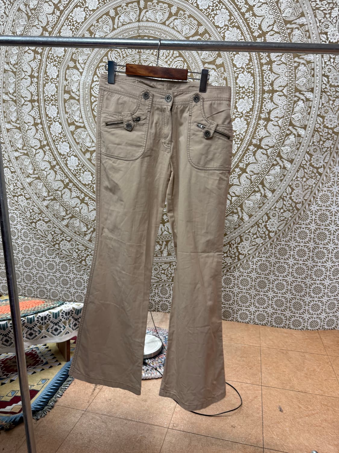 빈티지 지퍼 디테일 코튼팬츠 (Z1040) 상품이미지3