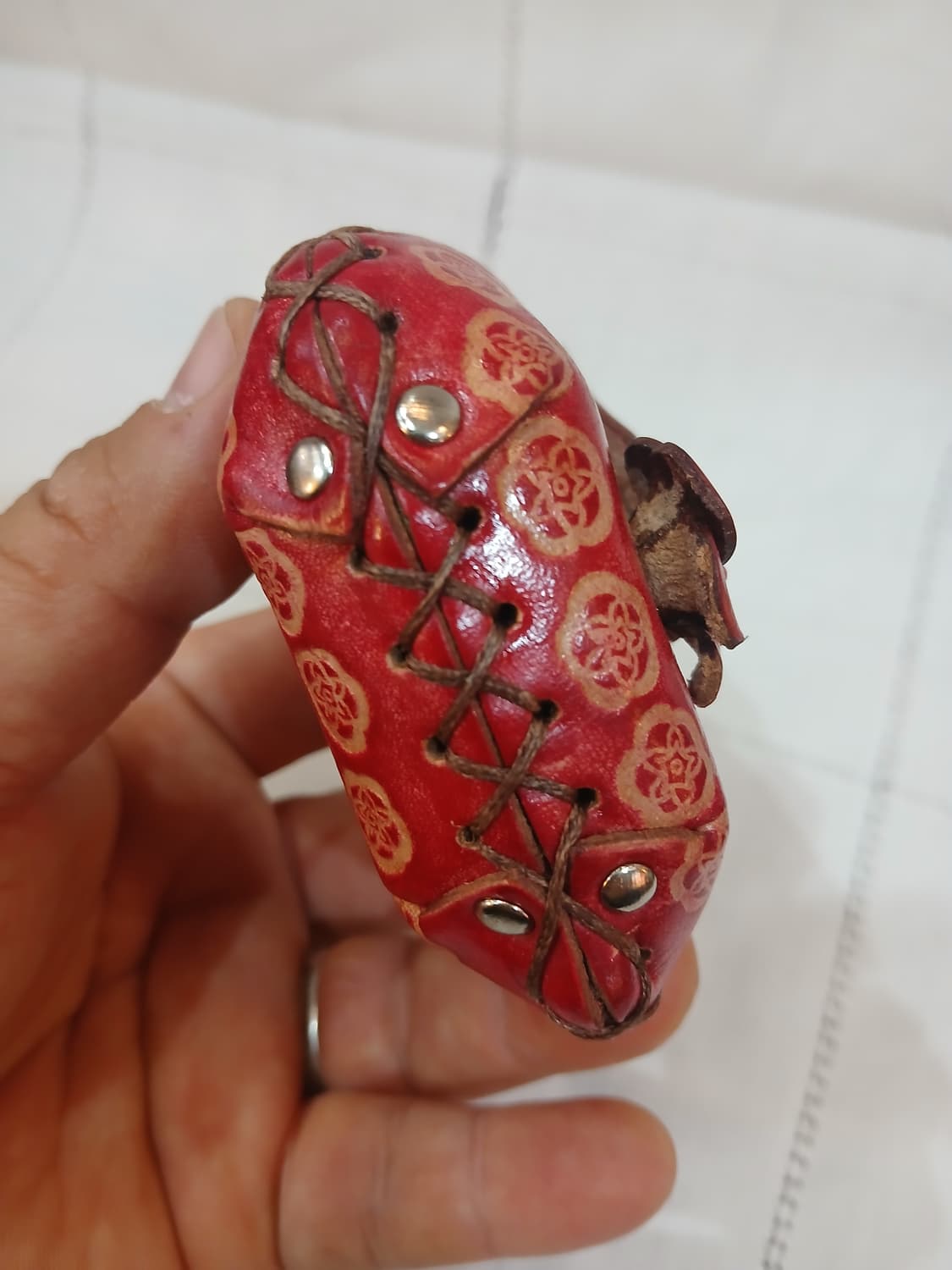 80년대 빈티지 핸드메이드 가죽 동전지갑 상품이미지3