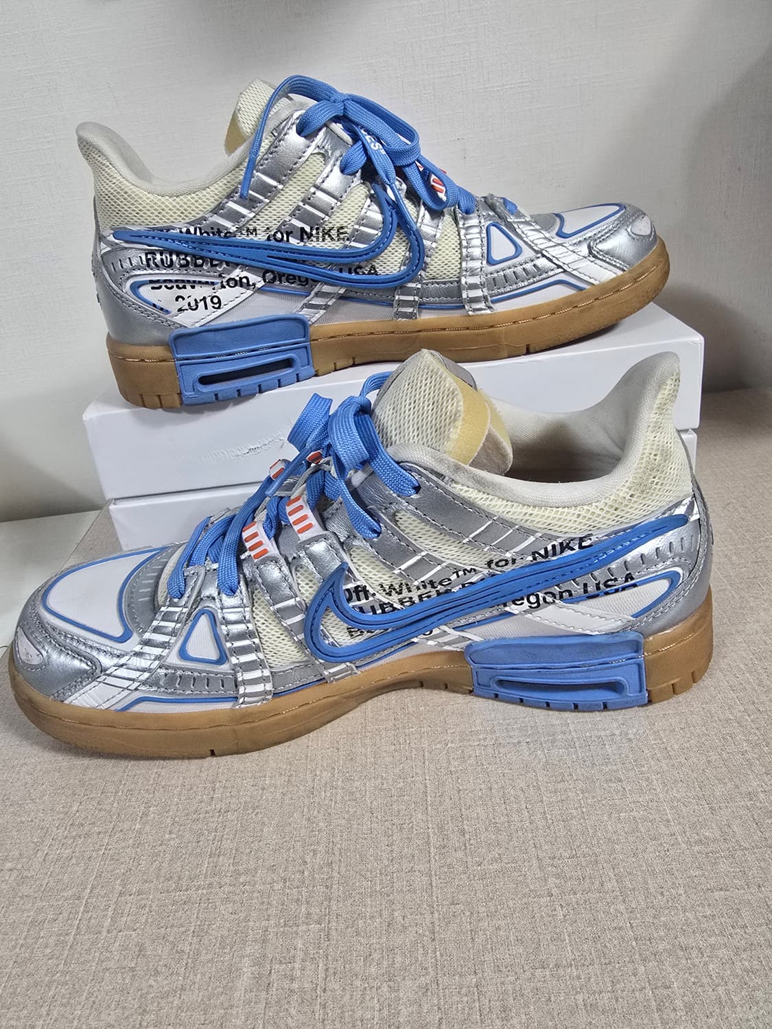 나이키 오프화이트 에어러버덩크 실버블루 255 상품이미지5