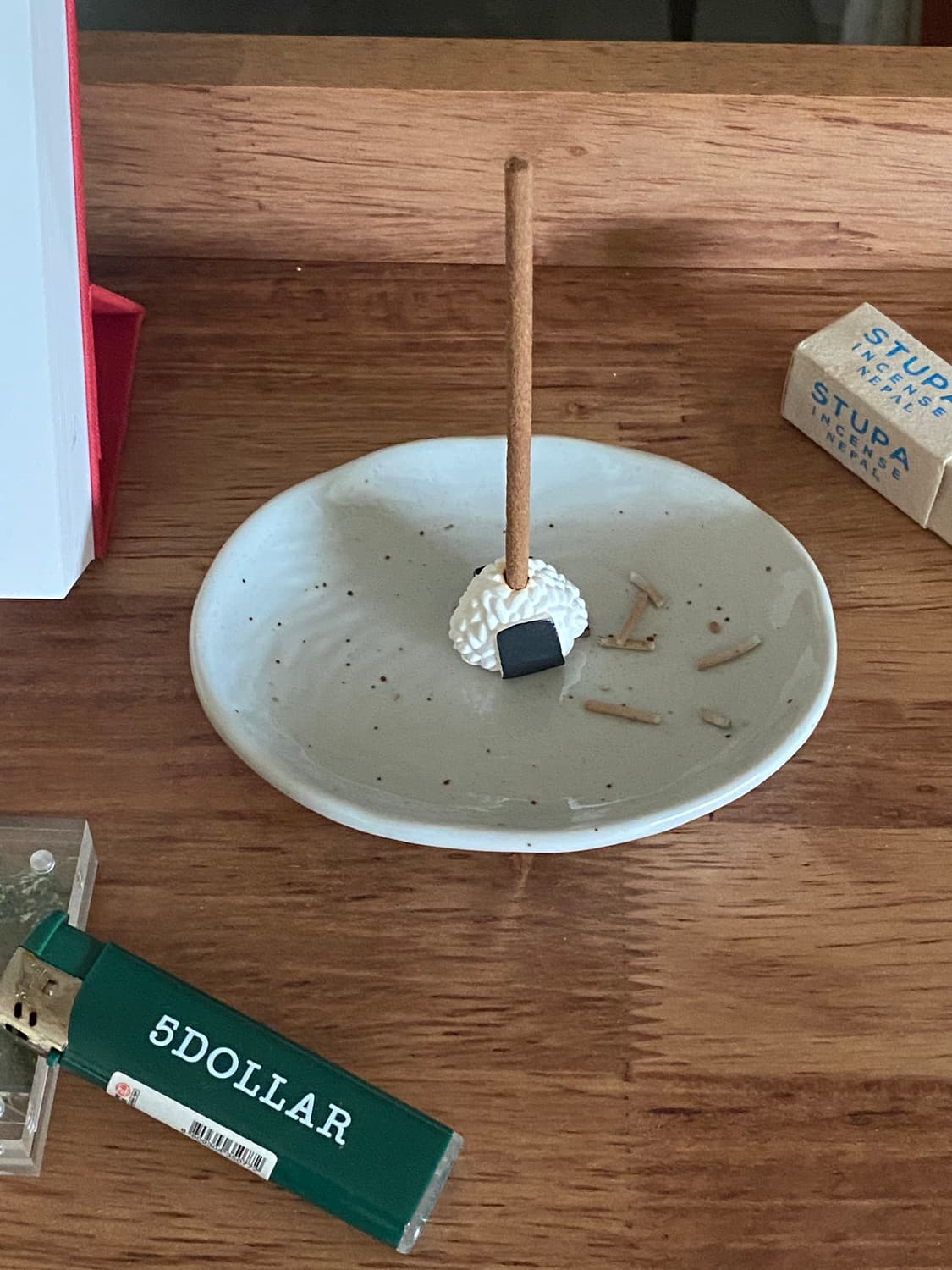 인센스스틱+도자기트레이+삼각김밥홀더+라이타 상품이미지2