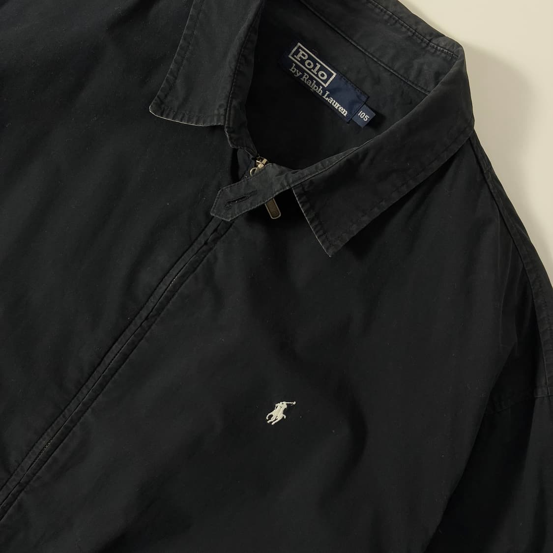 Polo  폴로 랄프로렌 90,s 블랙 코튼 해링턴 자켓 상품이미지3