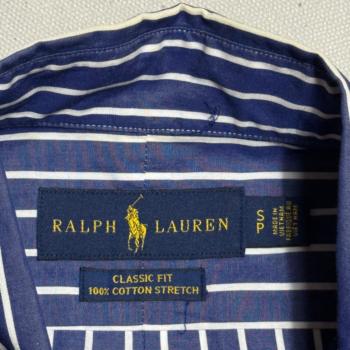 S 폴로랄프로렌 클래식핏 블루 스트라이프 셔츠 상품이미지4