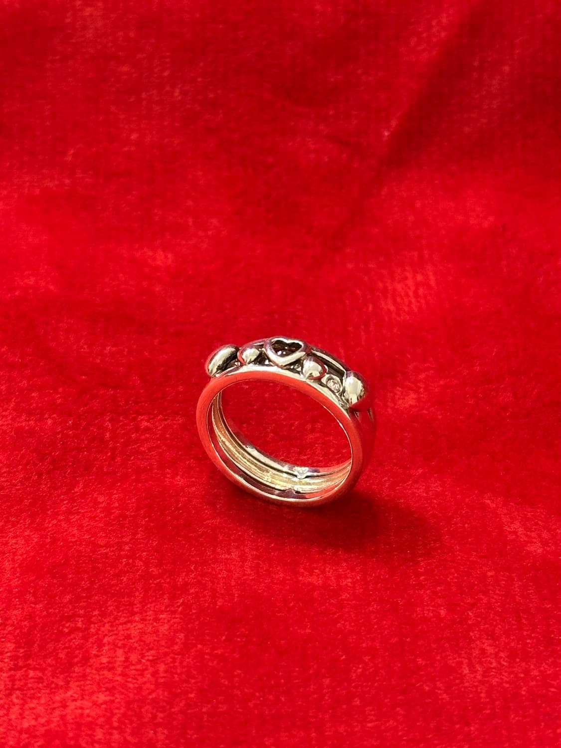 garnet heart 925silver ring❣️ 상품이미지2