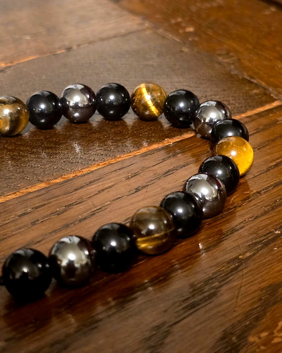 타이거아이 & 블랙 스톤 원석 팔찌 상품이미지7