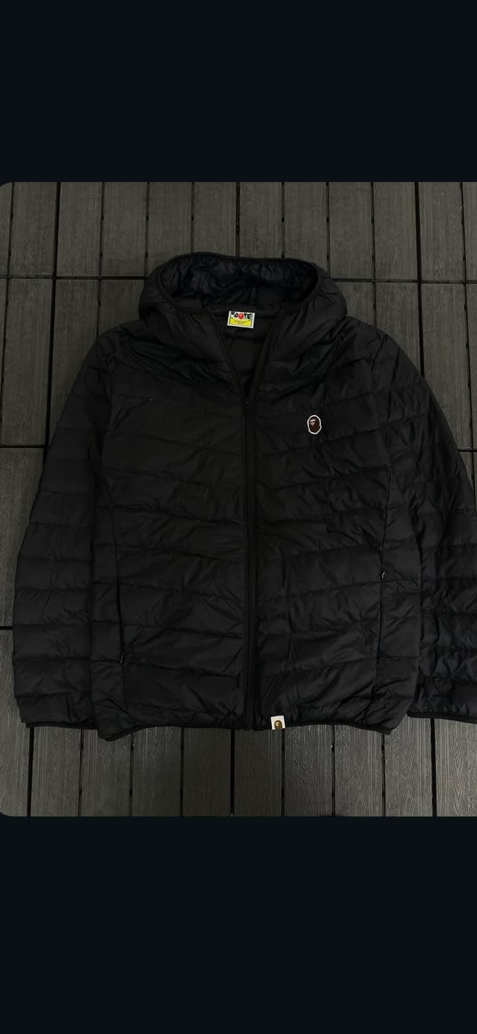 베이프 블랙 경량패딩 상품이미지2