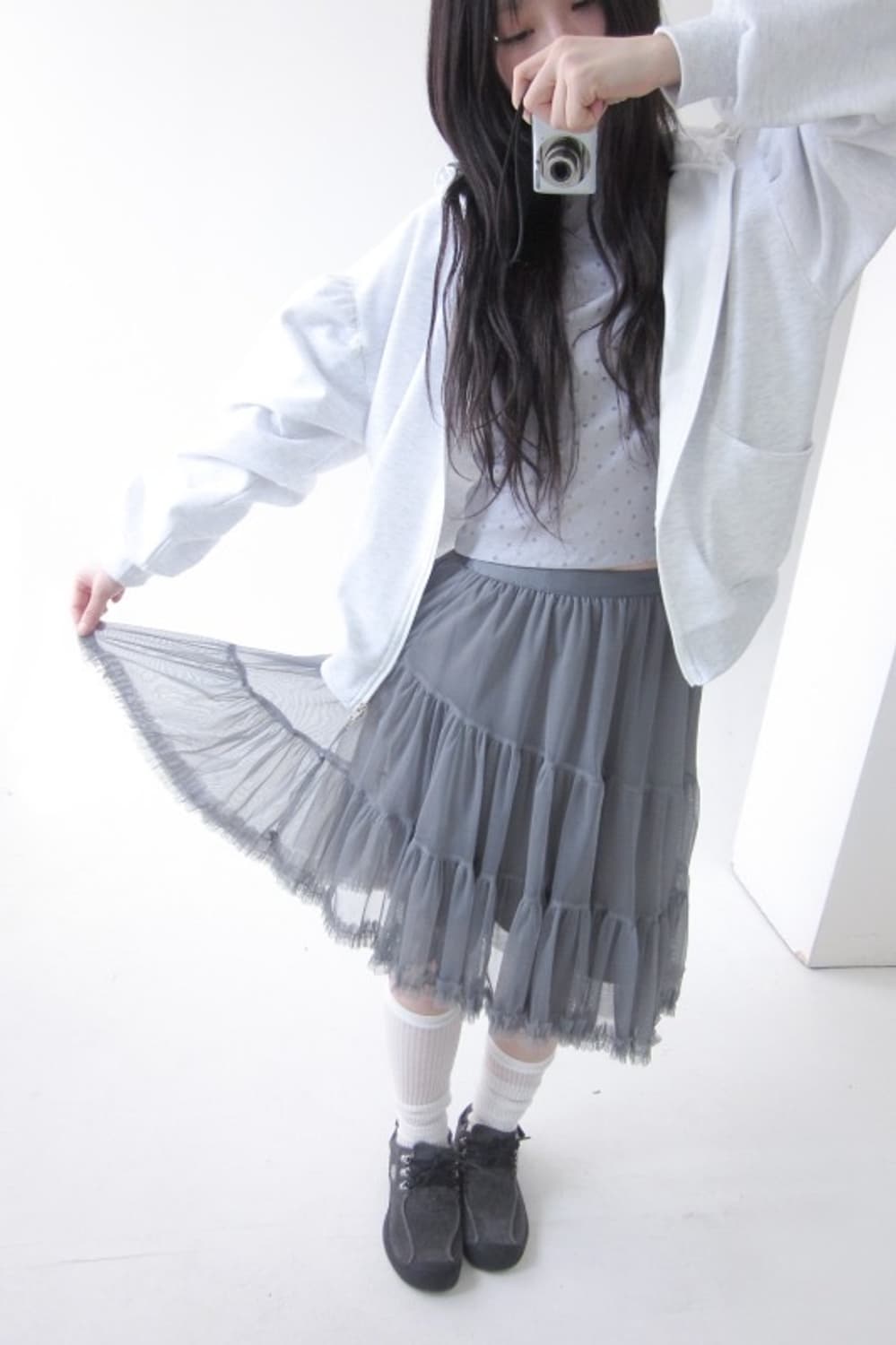 히피디피 로맨틱 쉬폰 스커트 상품이미지1