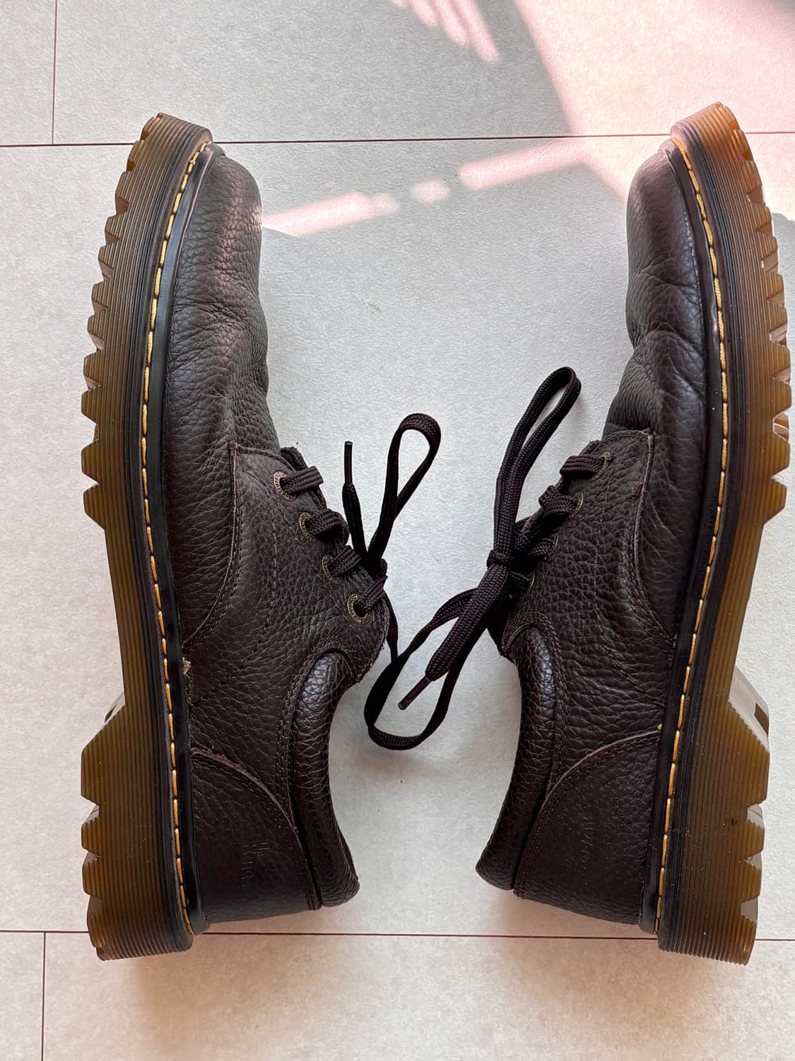 Dr.Martens ASHFIELD 빈티지 브라운 레더 더비 UK9 상품이미지4