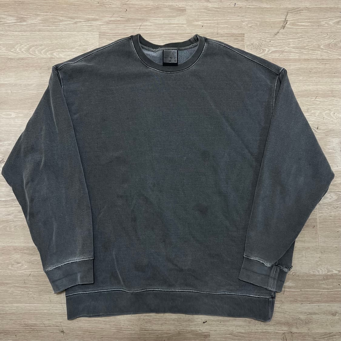 소버먼트 피그먼트 워싱 맨투맨 [워시드 차콜] 2XL/110 상품이미지1