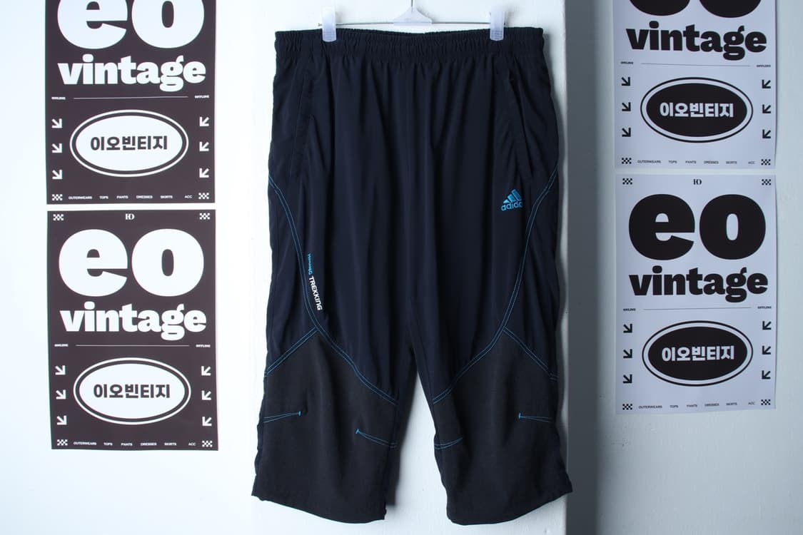 (L-XL) 아디다스 반바지 팬츠 7부 기능성 등산 네이비-P9875 상품이미지2