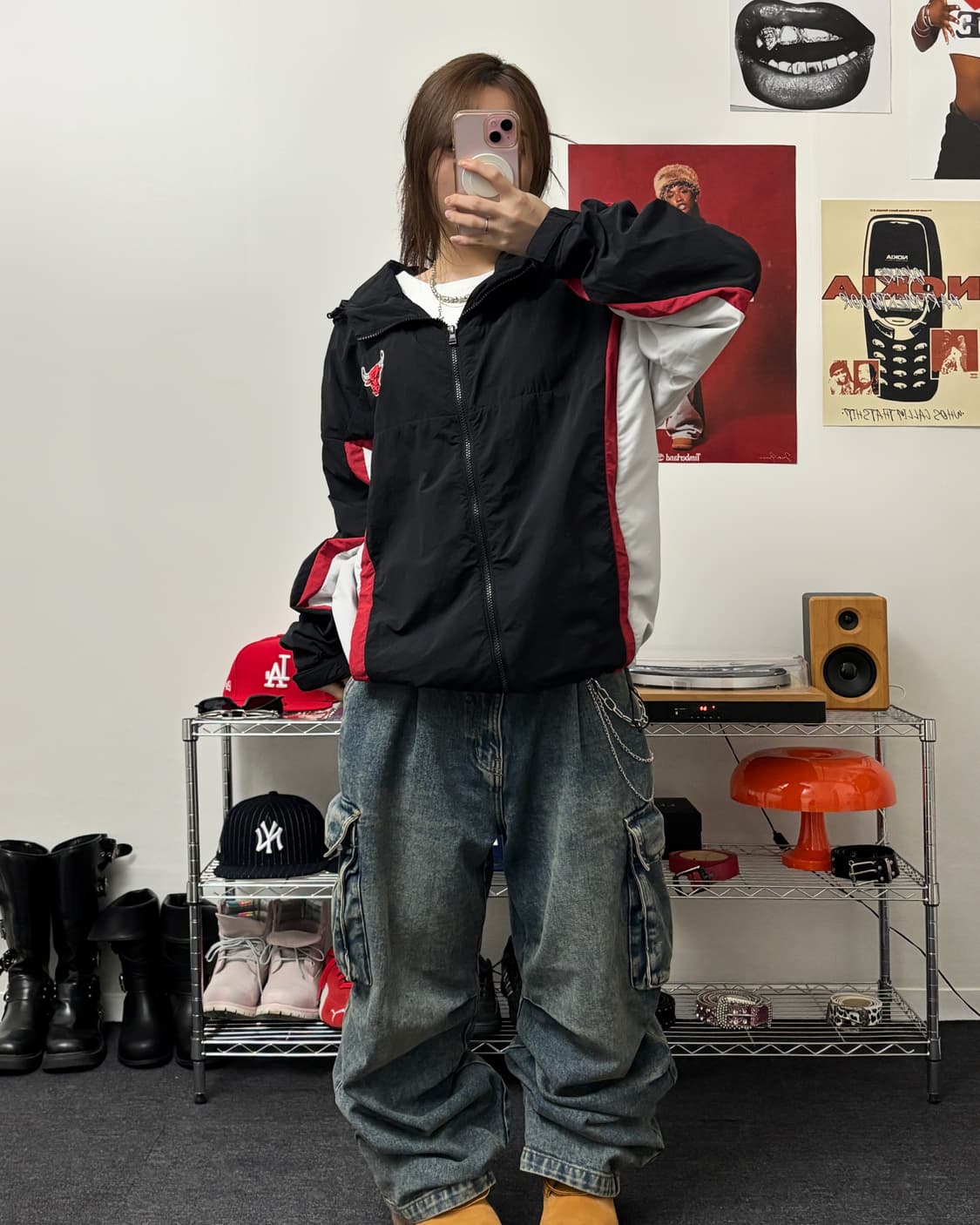 NBA 시카고 불스 나일론 바람막이 자켓 상품이미지4