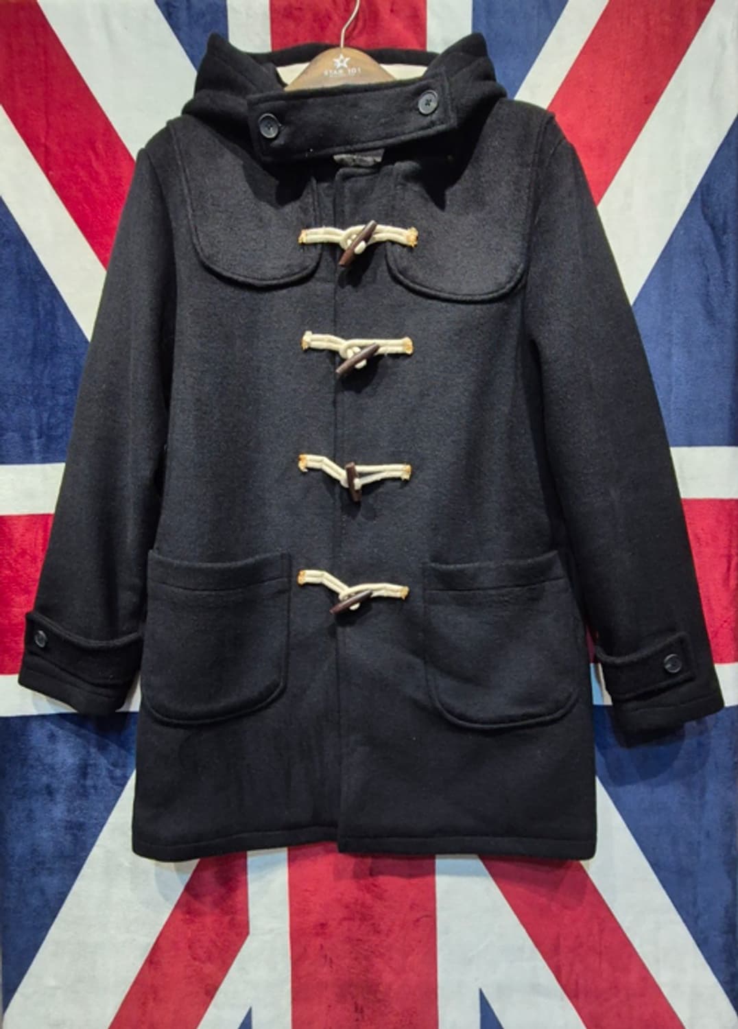 [M] QT8 큐티에잇 더플코트 블랙 / 떡볶이코트 상품이미지1