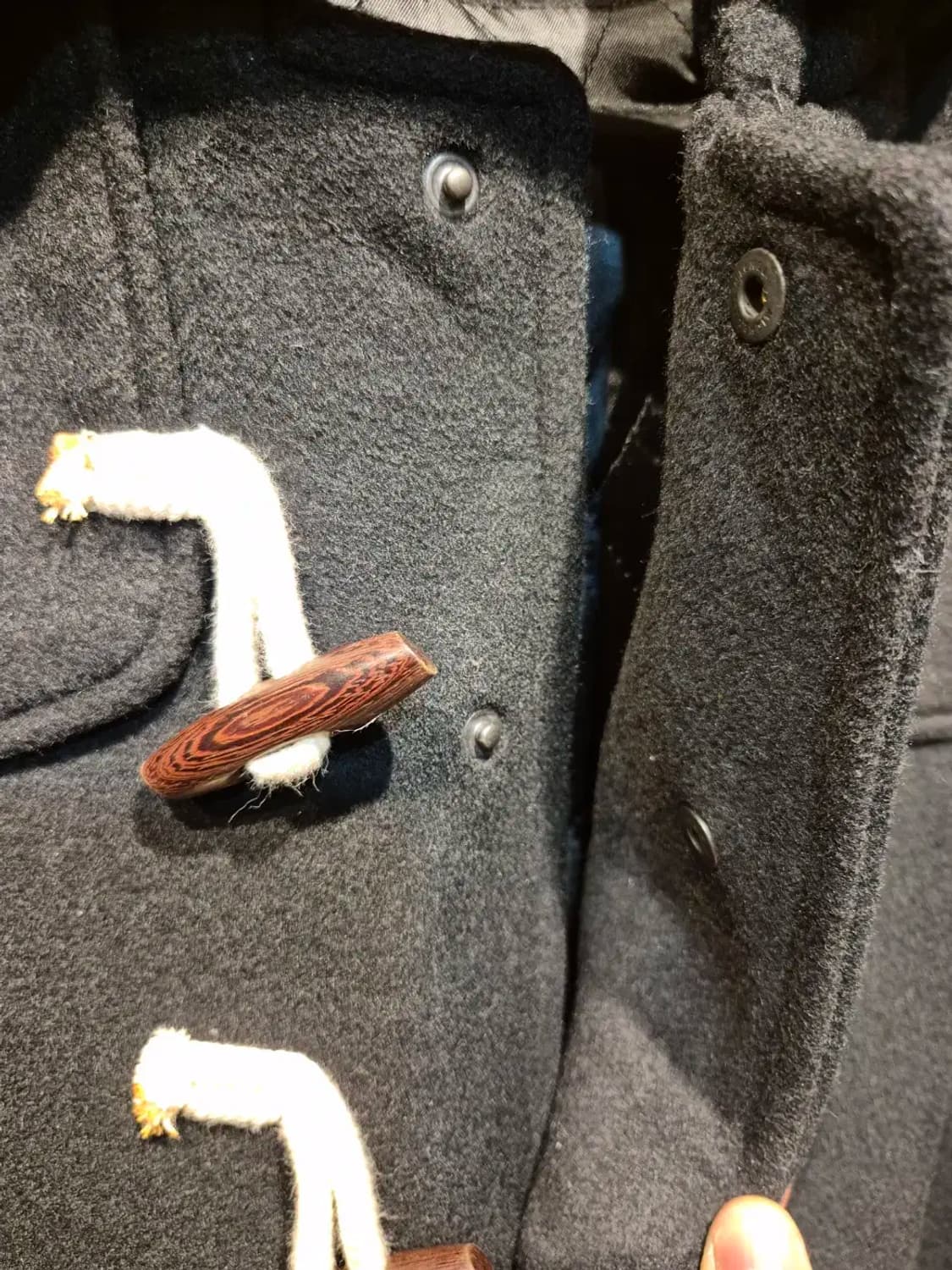 [M] QT8 큐티에잇 더플코트 블랙 / 떡볶이코트 상품이미지3