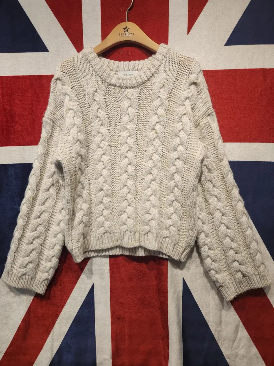 [여성FREE] 유라고 울 케이블니트 아이보리 상품이미지1