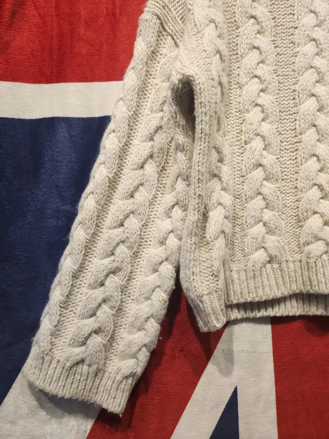 [여성FREE] 유라고 울 케이블니트 아이보리 상품이미지3