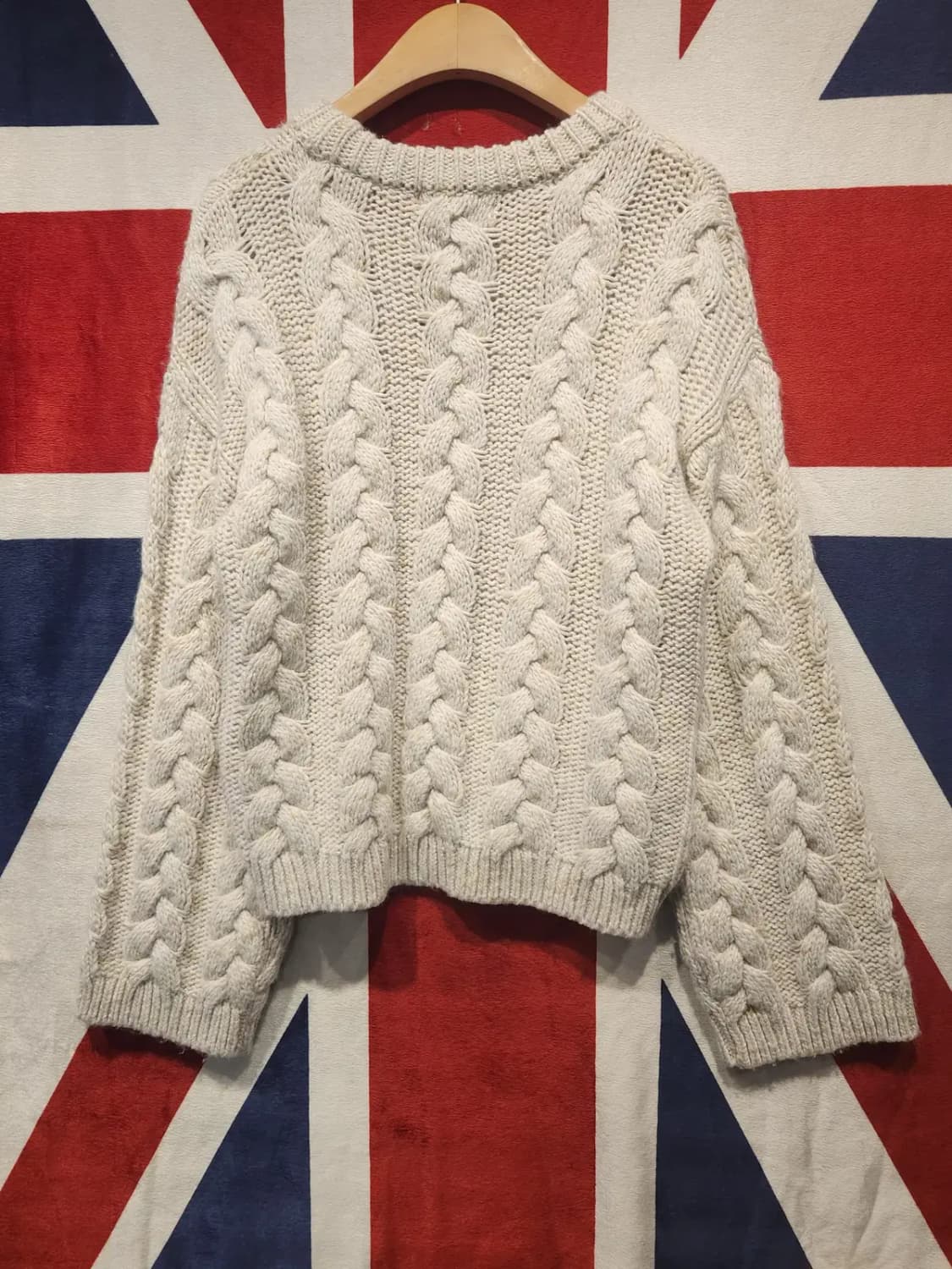 [여성FREE] 유라고 울 케이블니트 아이보리 상품이미지4