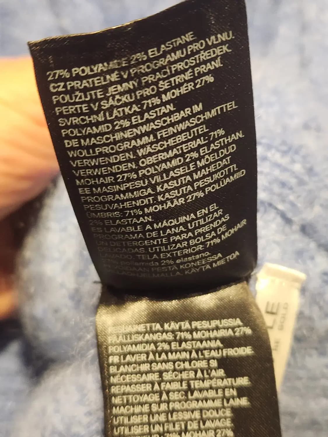 [여성~55] 에르뎀 X HM 모헤어 크롭니트 스카이블루 상품이미지7