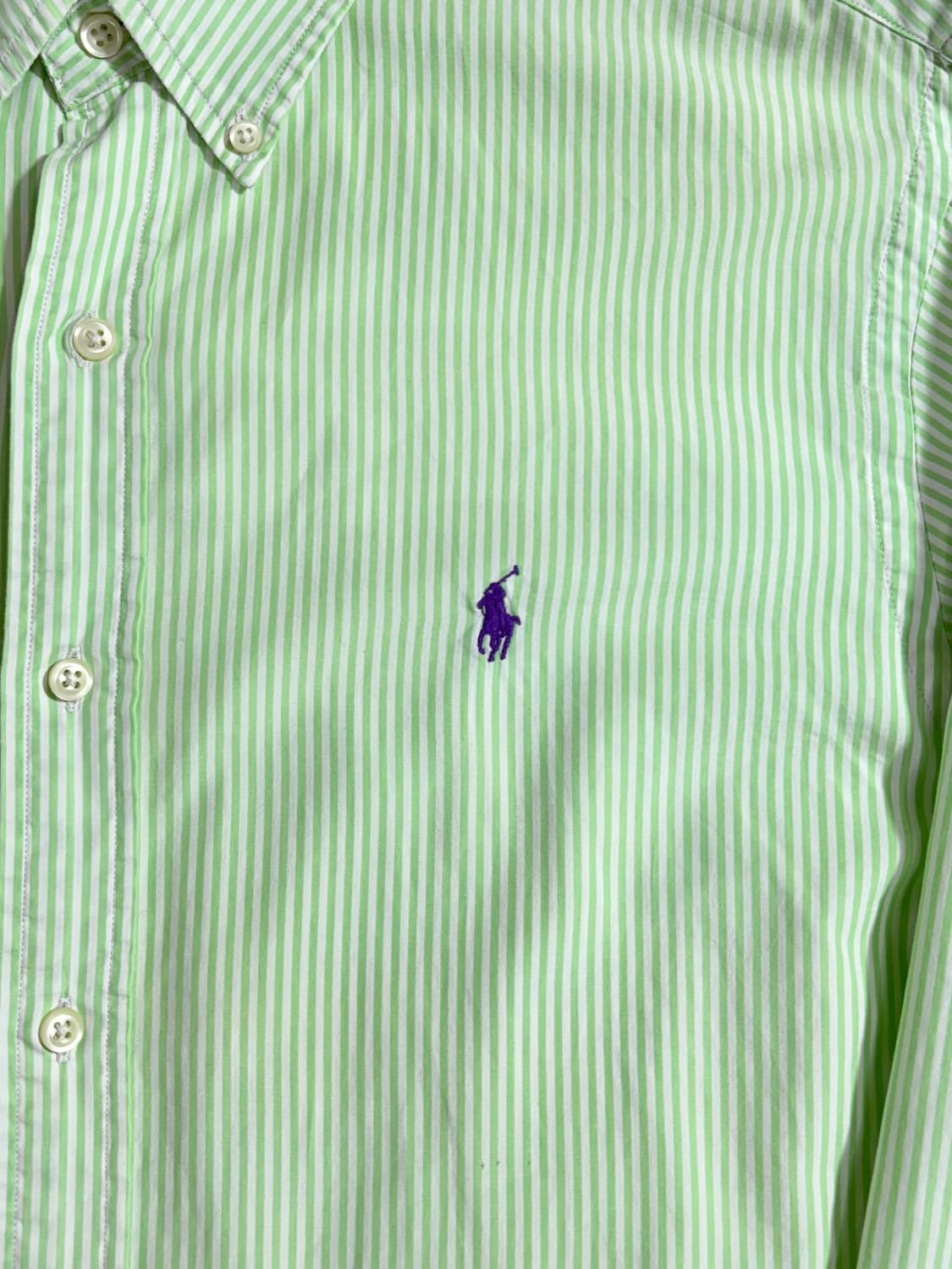폴로 랄프로렌 그린 스트라이프 셔츠  상품이미지4
