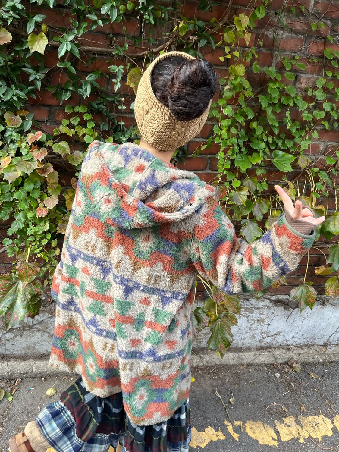 티티카카 히피패턴 롱 후리스 상품이미지8