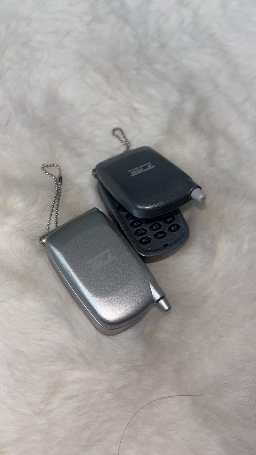 (2종세트) 고전 y2k 폴더폰 휴대폰 가챠 키링 빈티지 피규어 상품이미지2