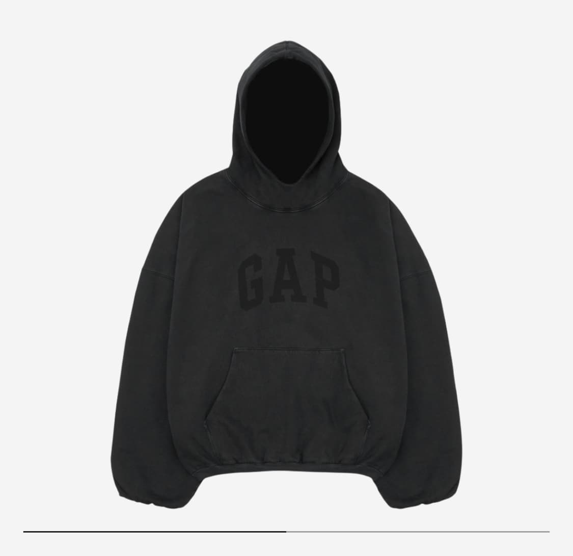 이지갭 발렌시아가 도브 후드 워시드블랙 M 상품이미지2