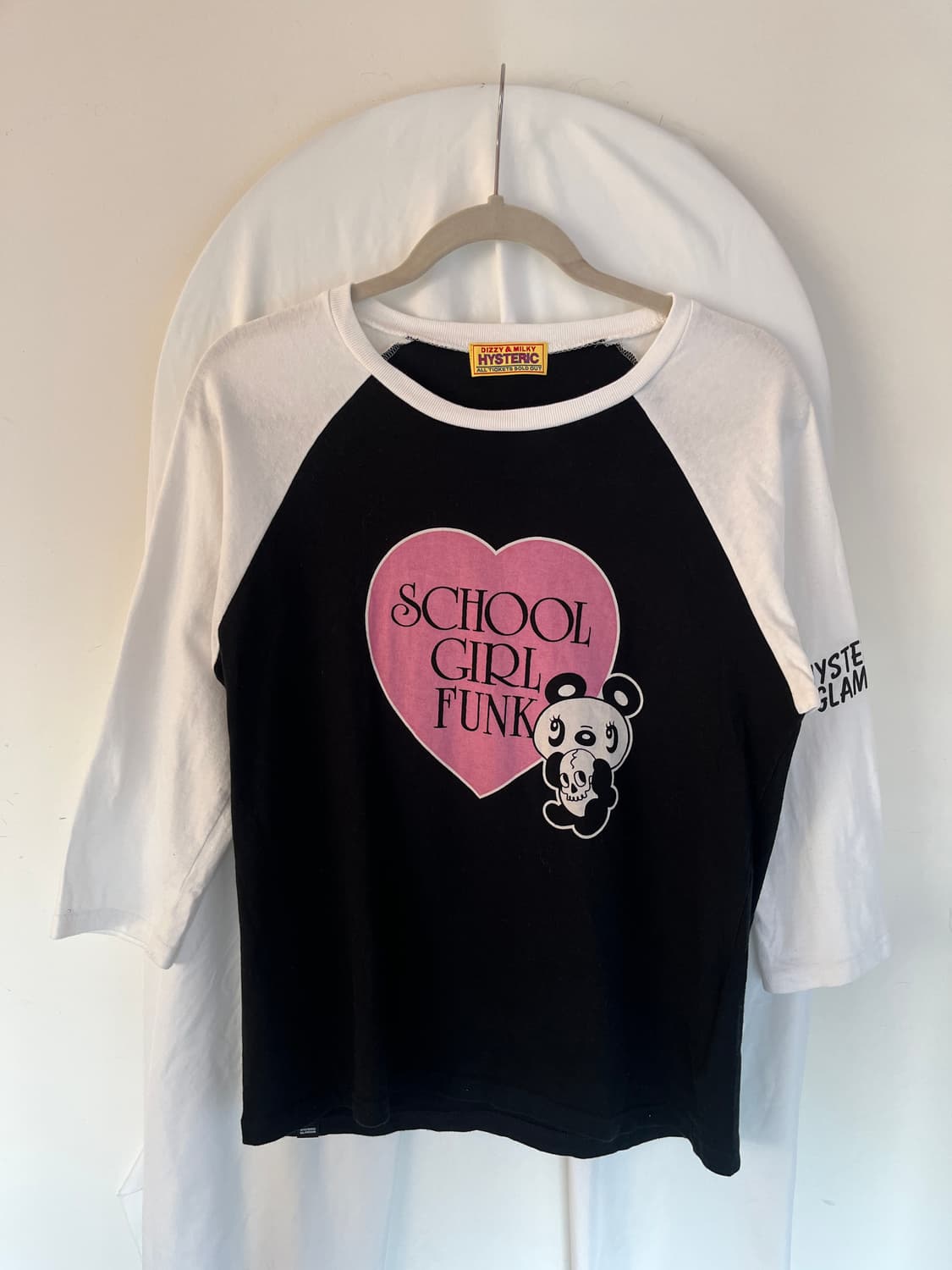 히스테릭 글래머 스쿨 걸 펑크 하트 팬더 나그랑 롱 슬리브 긴팔 티셔츠 상품이미지1
