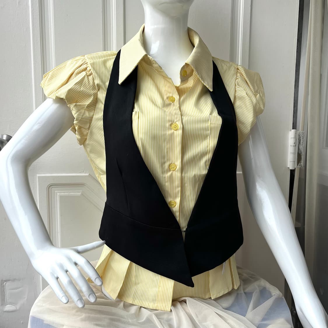 SHEIN Y2K 셔츠 베스트 셋업  상품이미지2
