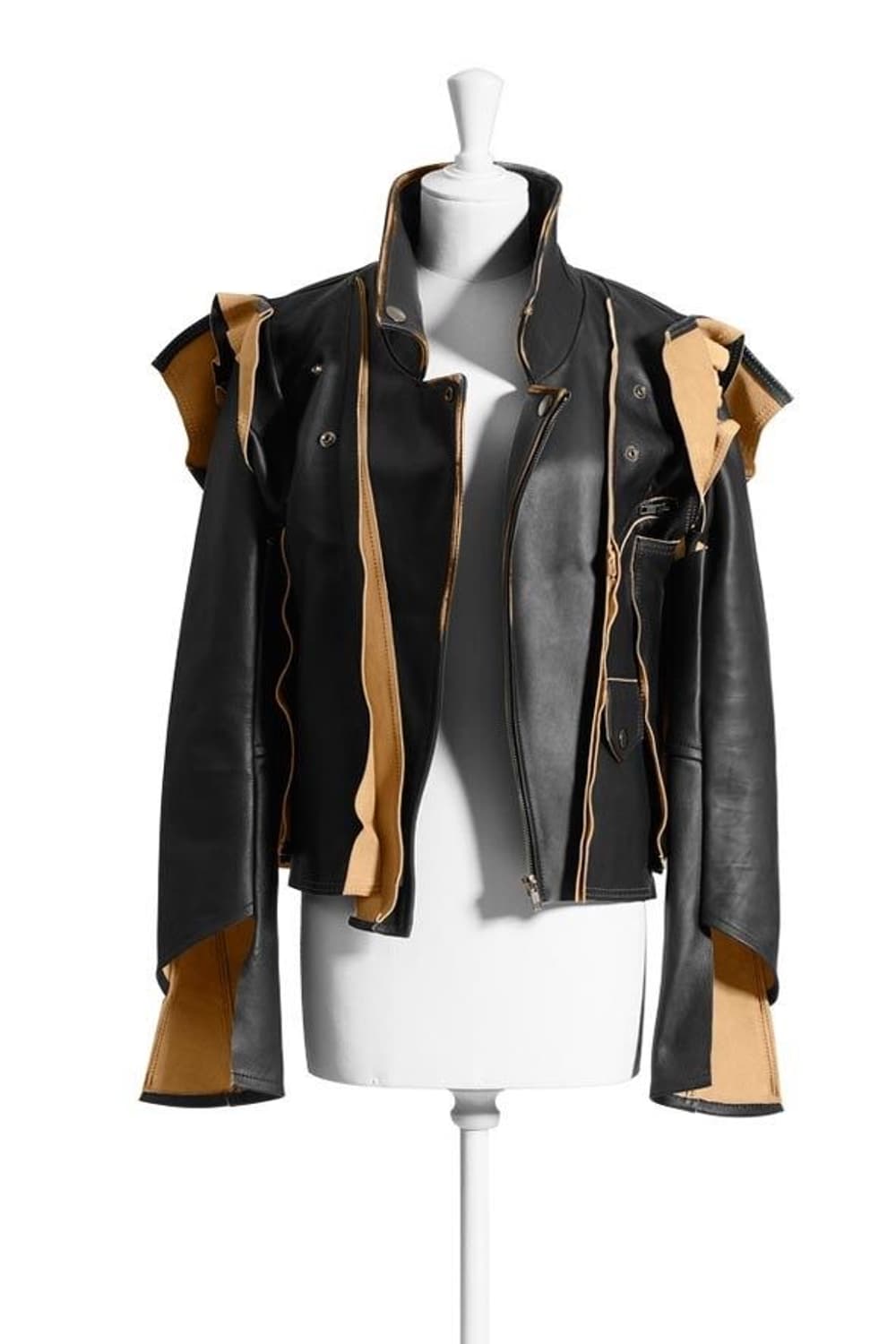 (40)마르지엘라xh&m 레더 라이더 자켓 상품이미지1