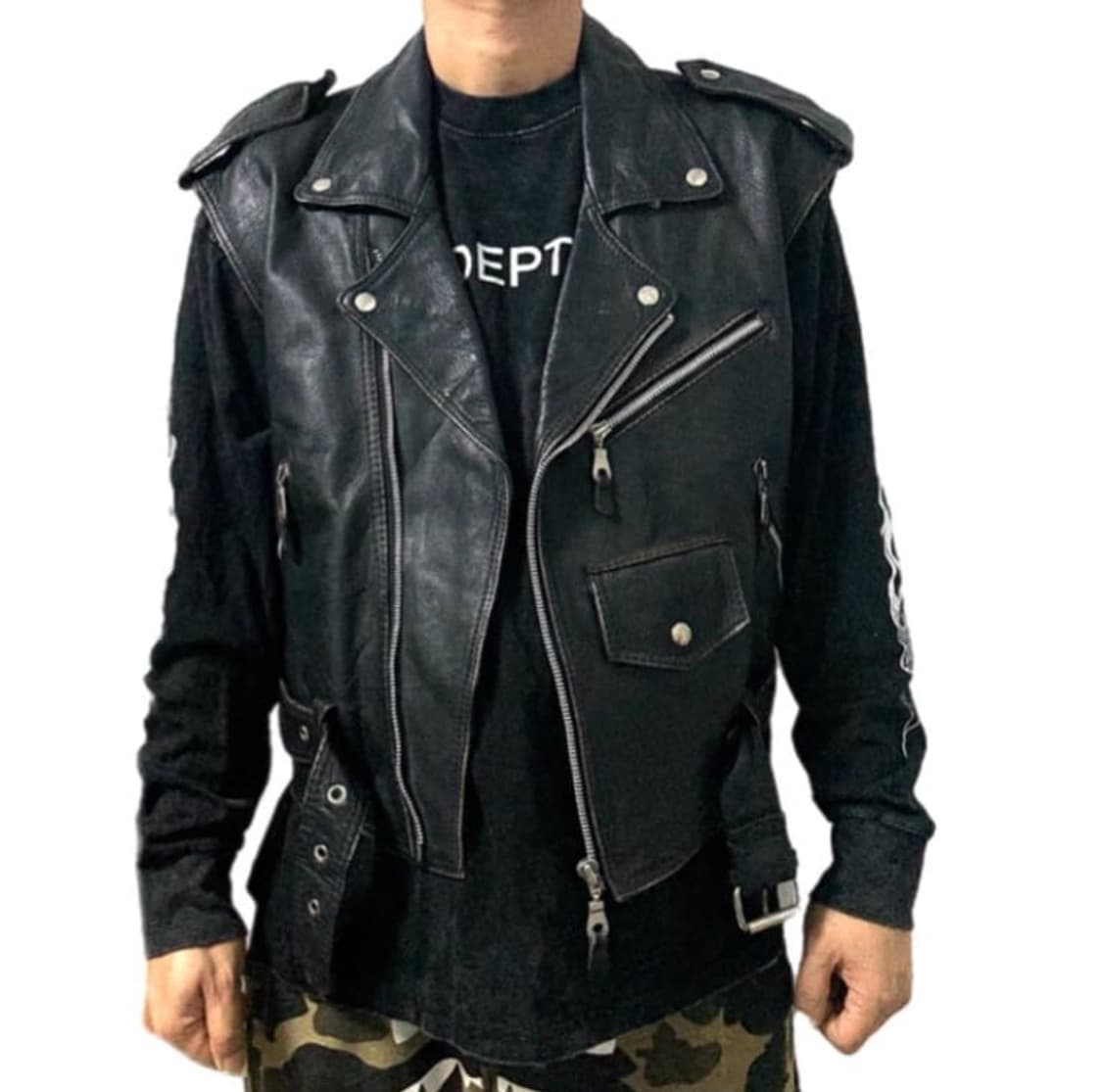 빈티지 바이커 베스트 상품이미지1