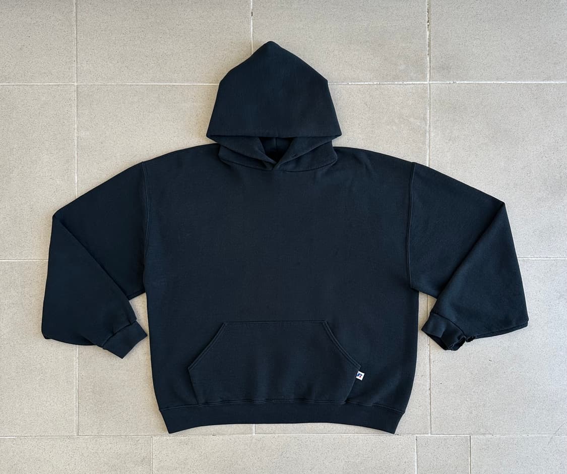 빈티지 러셀 후드 블랙 L 상품이미지1