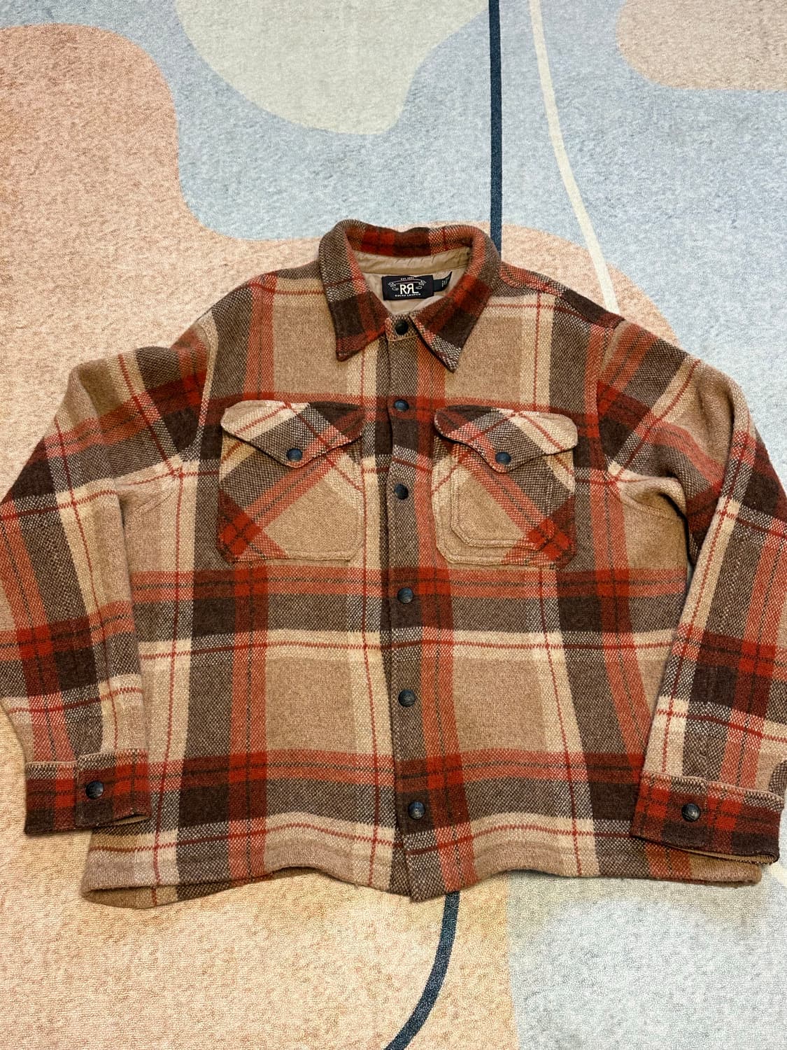 [XL] RRL(더블알엘) 플래드 울 워크셔츠 스웨터 상품이미지3