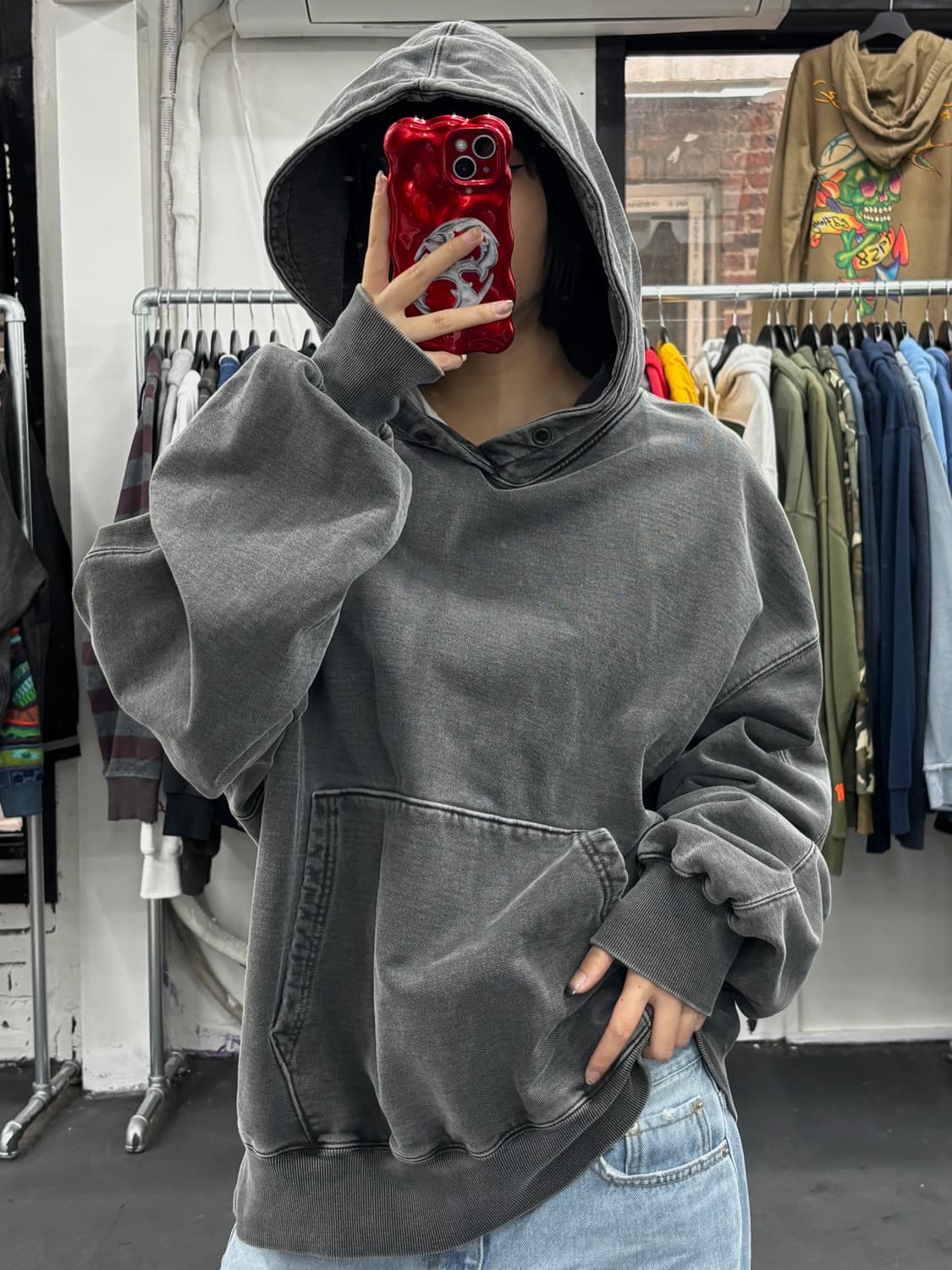 피그먼트 빅후디 후드티 상품이미지4