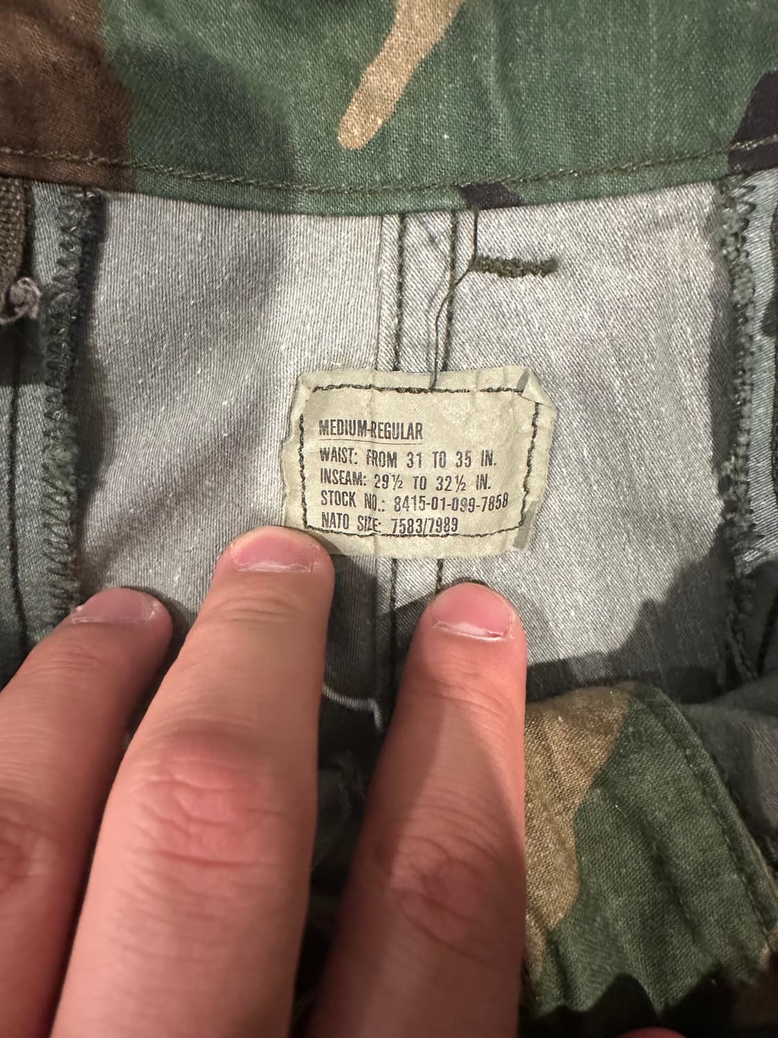 빈티지 80s M65 우드랜드 필드 팬츠 상품이미지3