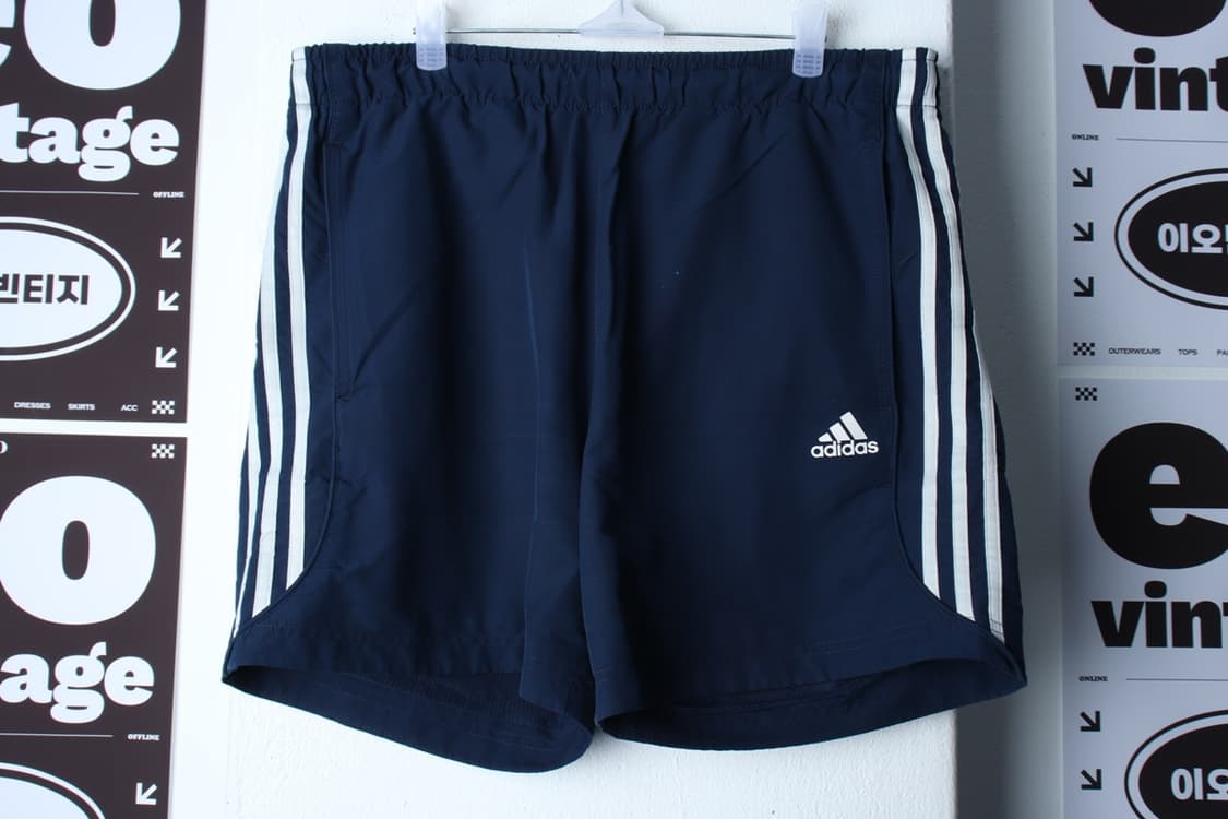 (XL) 아디다스 반바지 팬츠 네이비 삼선 밴딩 올드스쿨-P9960 상품이미지2