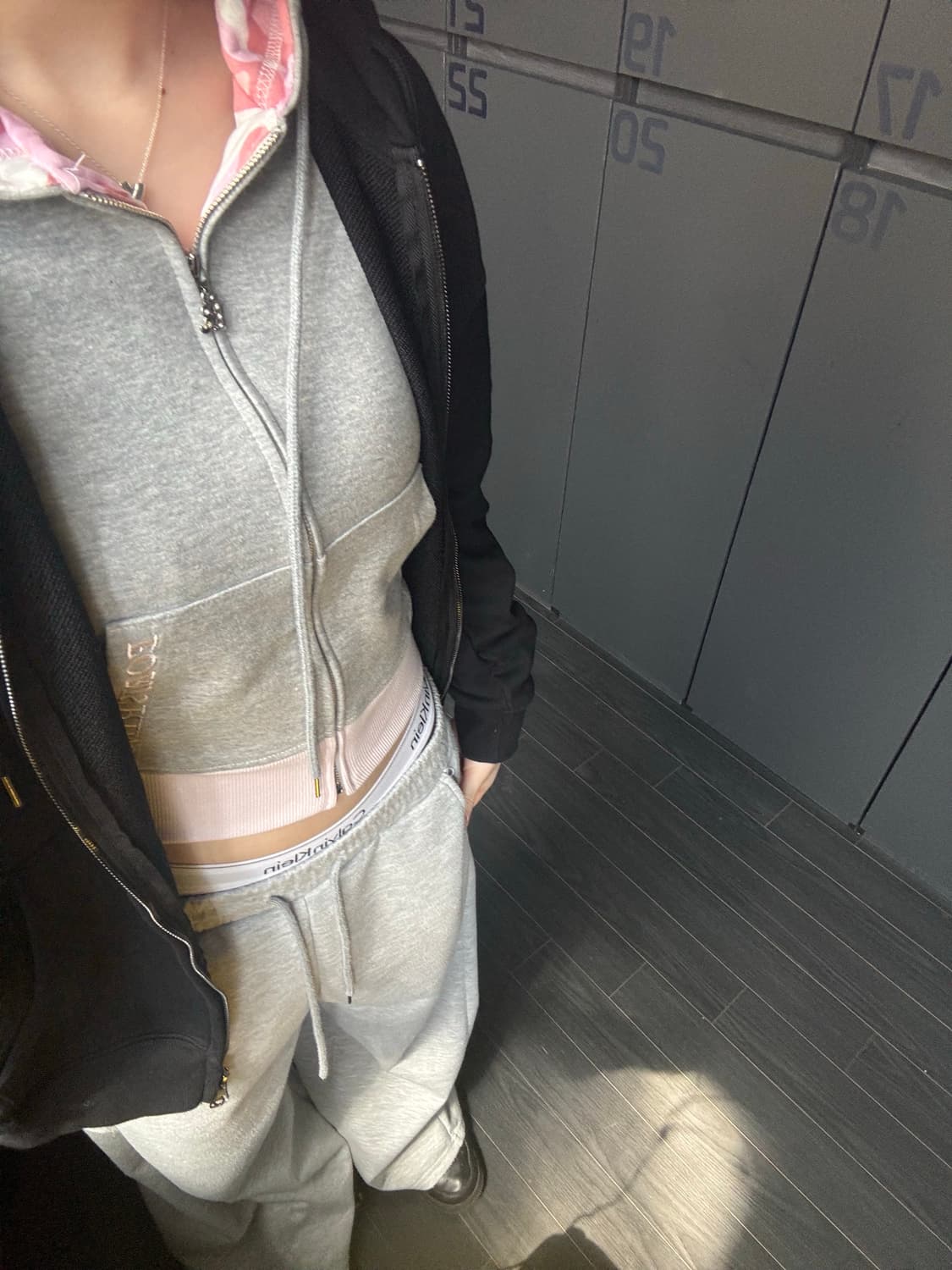 포어링 카모 후드집업 그레이 상품이미지3