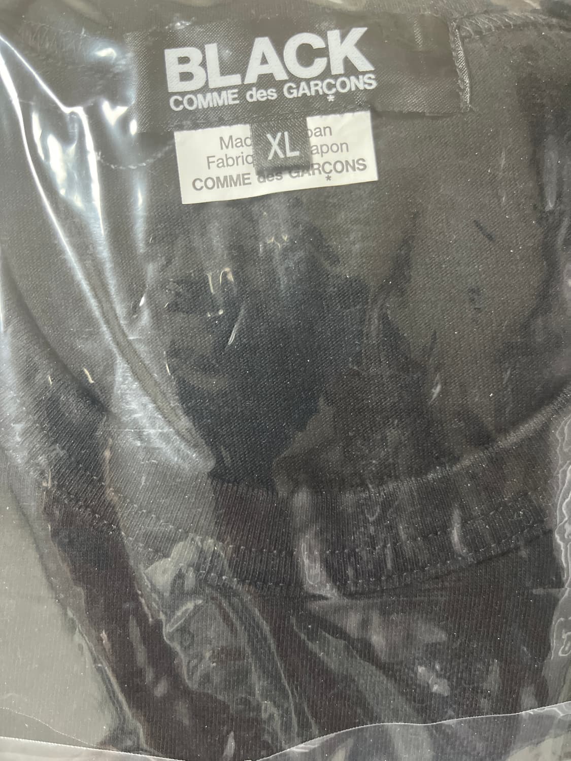 꼼데 블랙 티셔츠 xl 상품이미지1