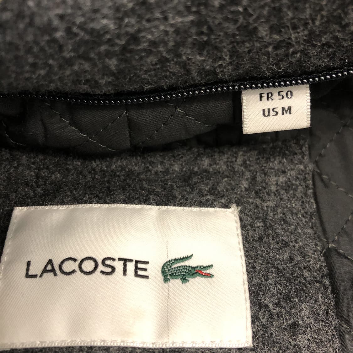 라코스테 누빔 그레이 울 코트 100 사이즈  상품이미지6