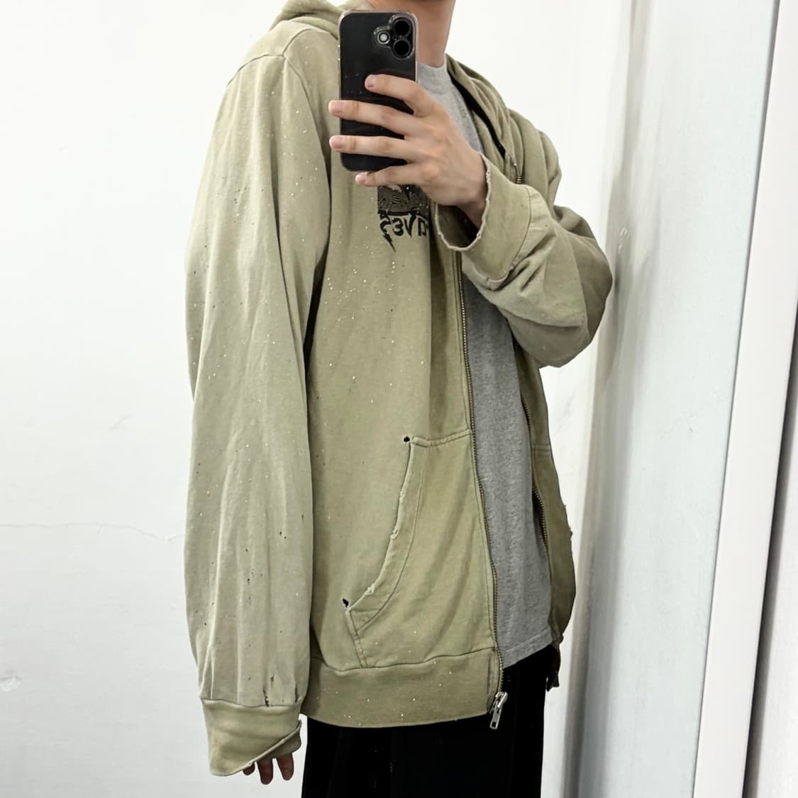 디젤 페인팅 후드 집업 상품이미지2