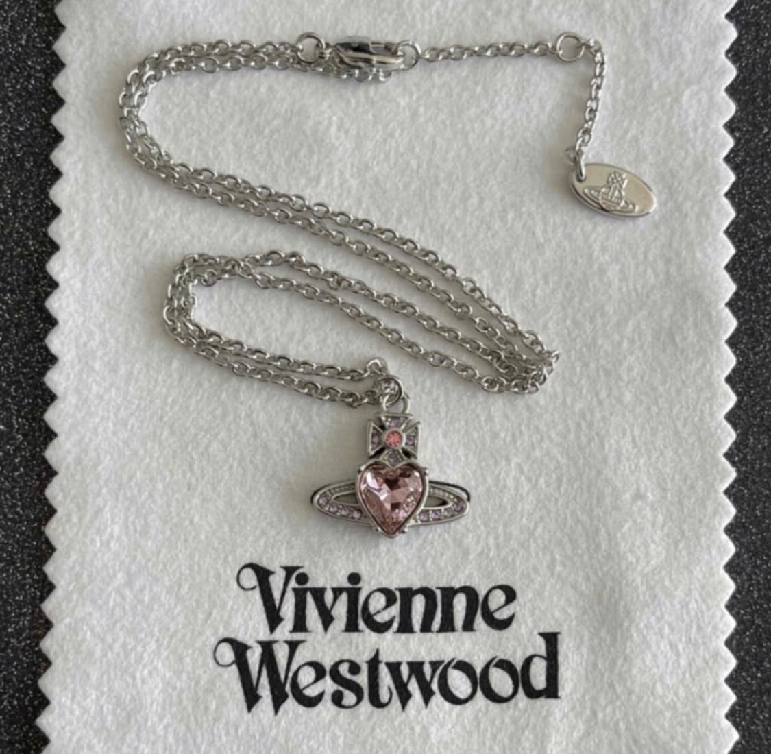 비비안웨스트우드 아카이브 핑크 크리스탈 아리엘라 orb 팬던트 목걸이 상품이미지1