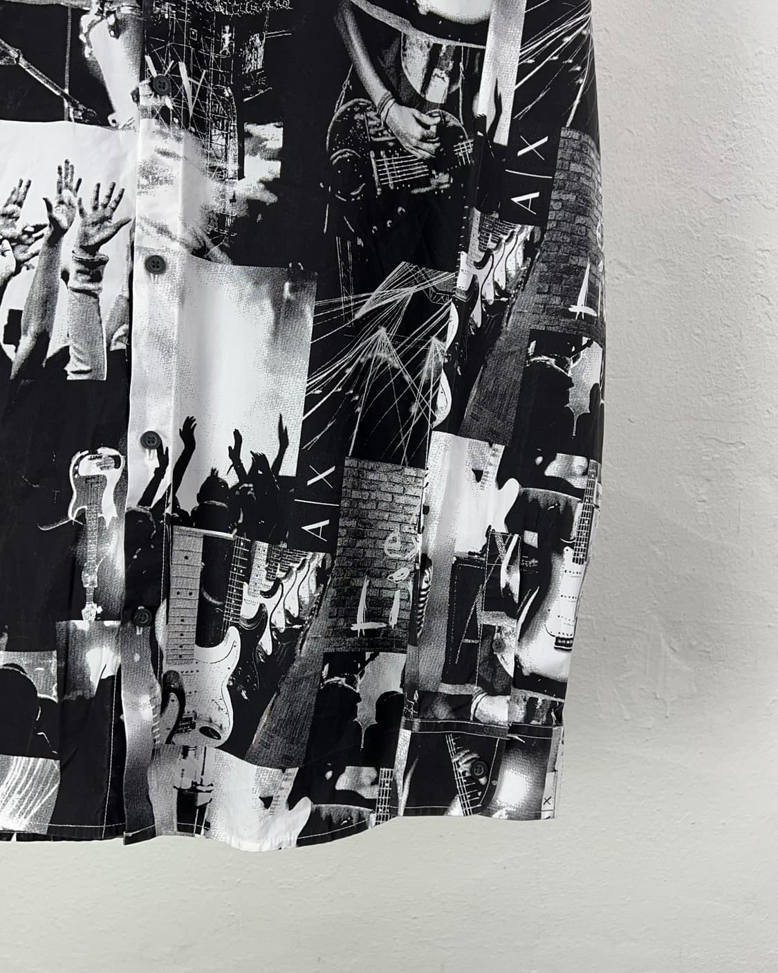 아르마니 익스체인지 메이드 인더 락 프린팅 코튼 셔츠 상품이미지5