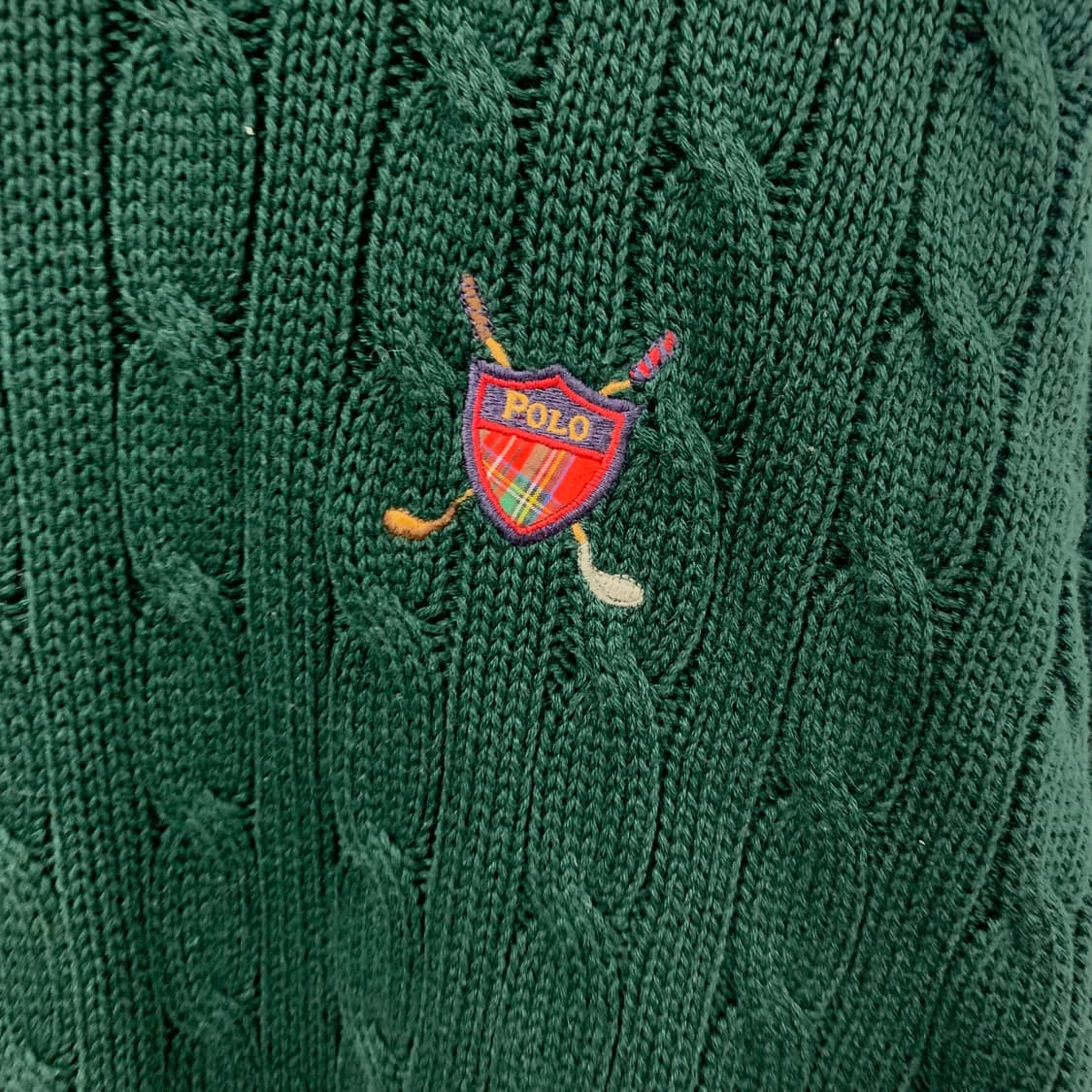 폴로 랄프로렌 딥그린 꽈배기 니트 상품이미지3