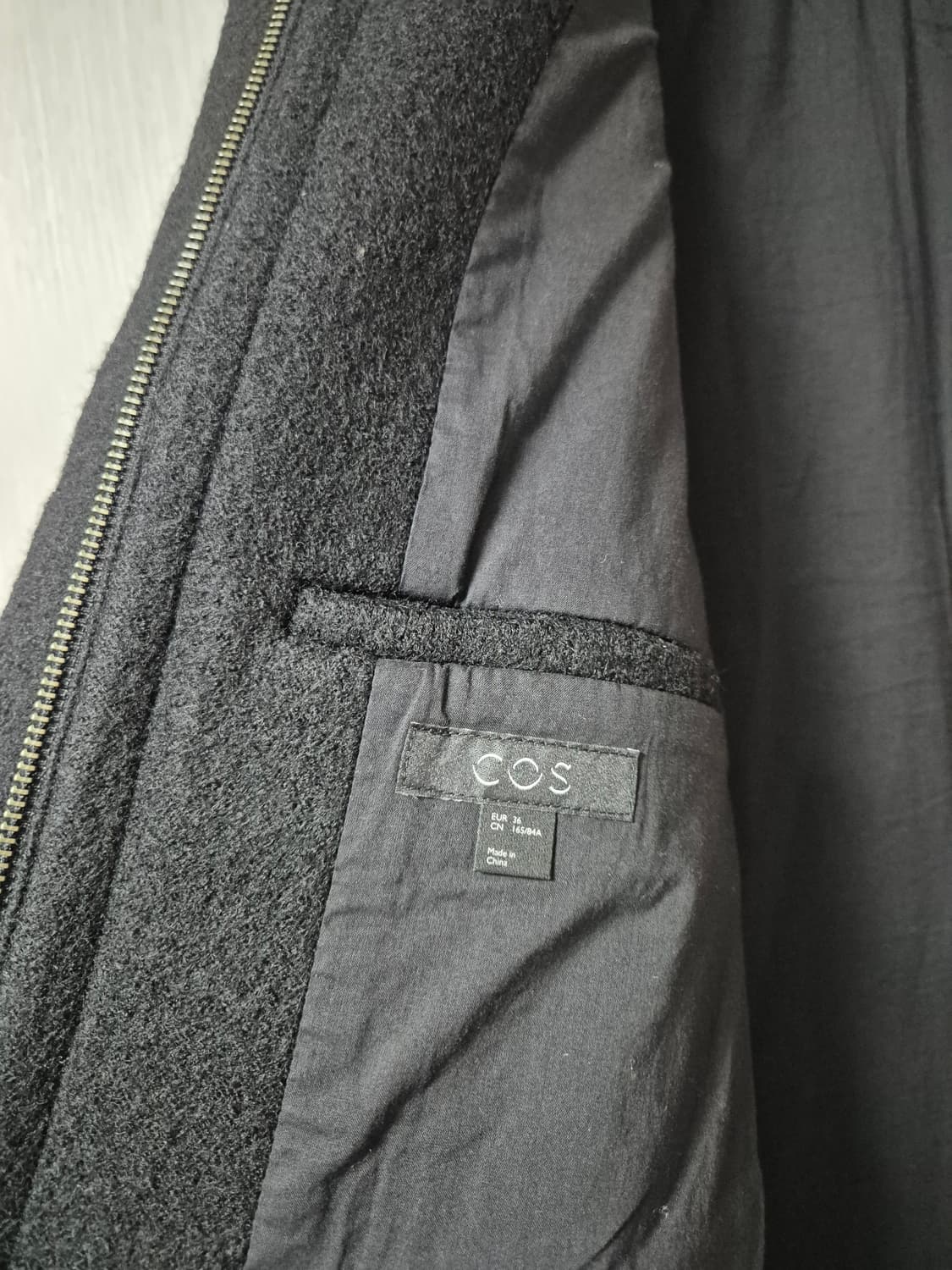 COS 코스 울100% 부클 코트 36 (55) 블랙 상품이미지6