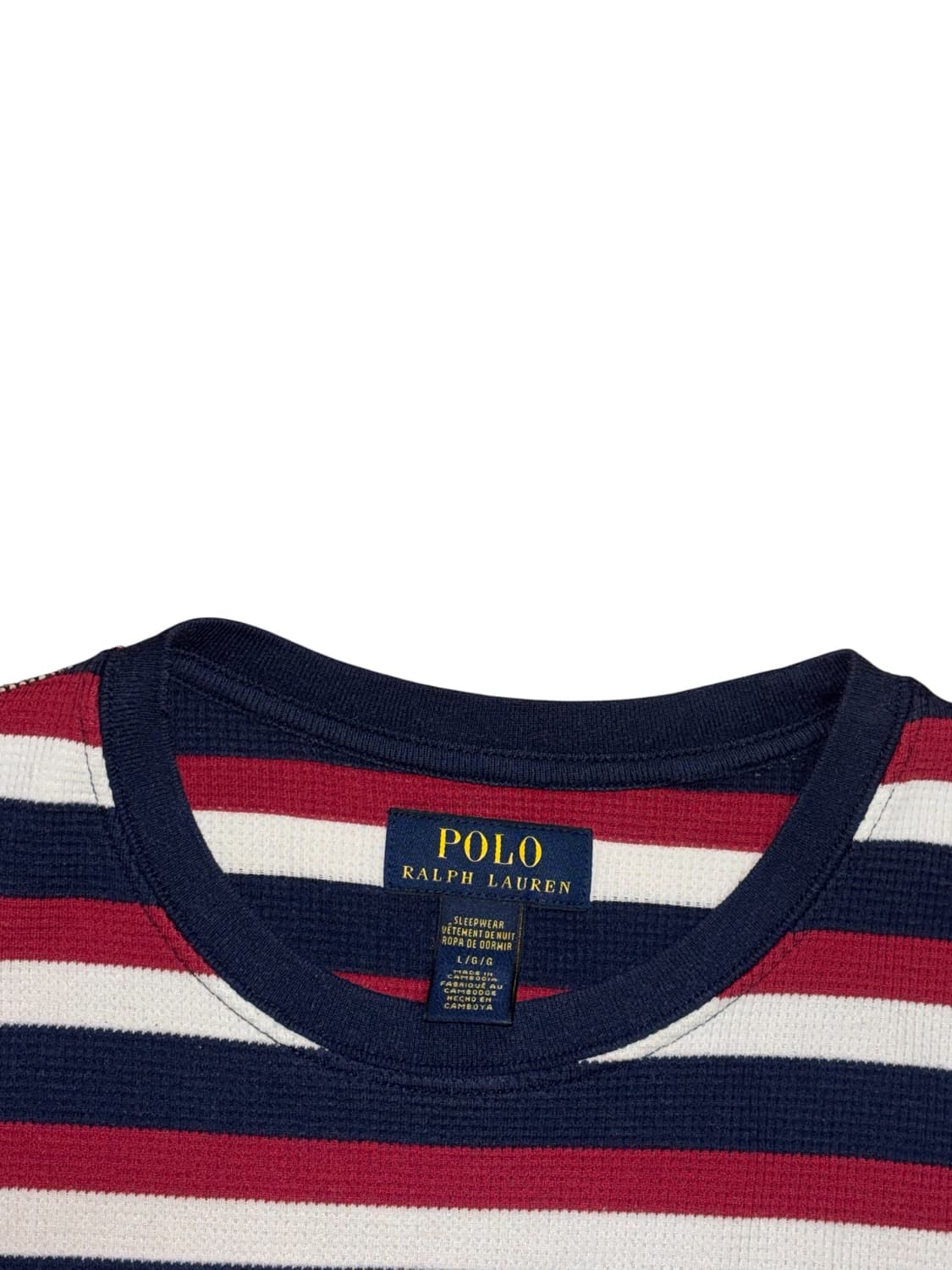 폴로 랄프로렌 스트라이프 와플 롱슬리브 상품이미지6