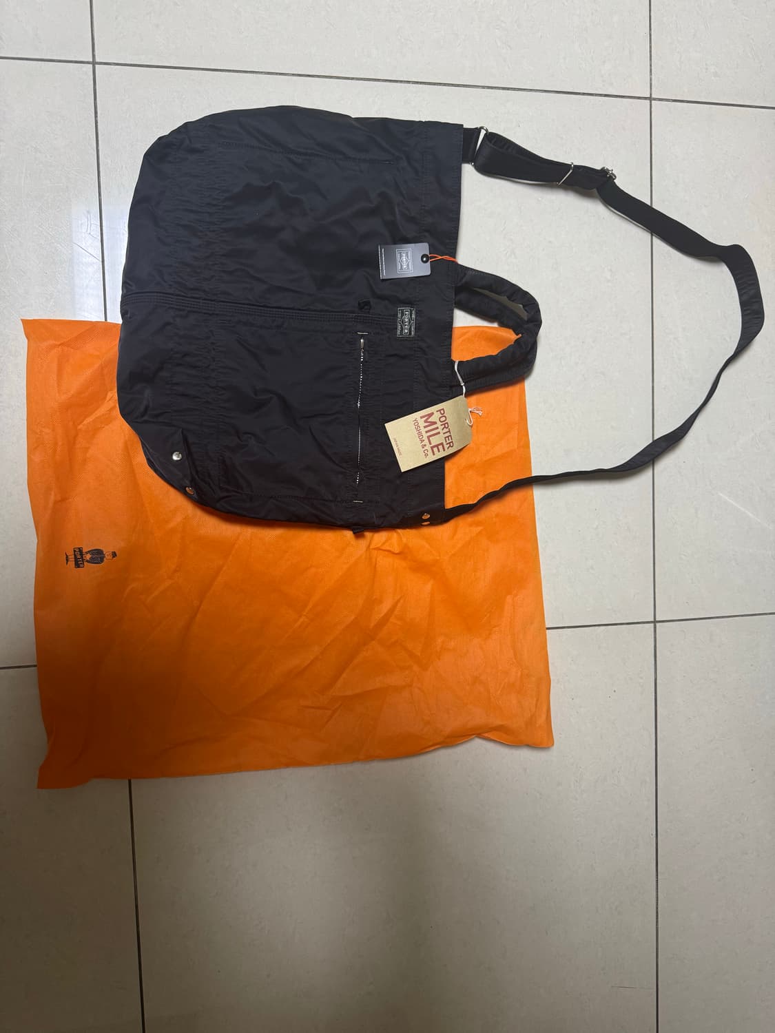 포터 마일 2WAY 블랙 토트백 상품이미지7