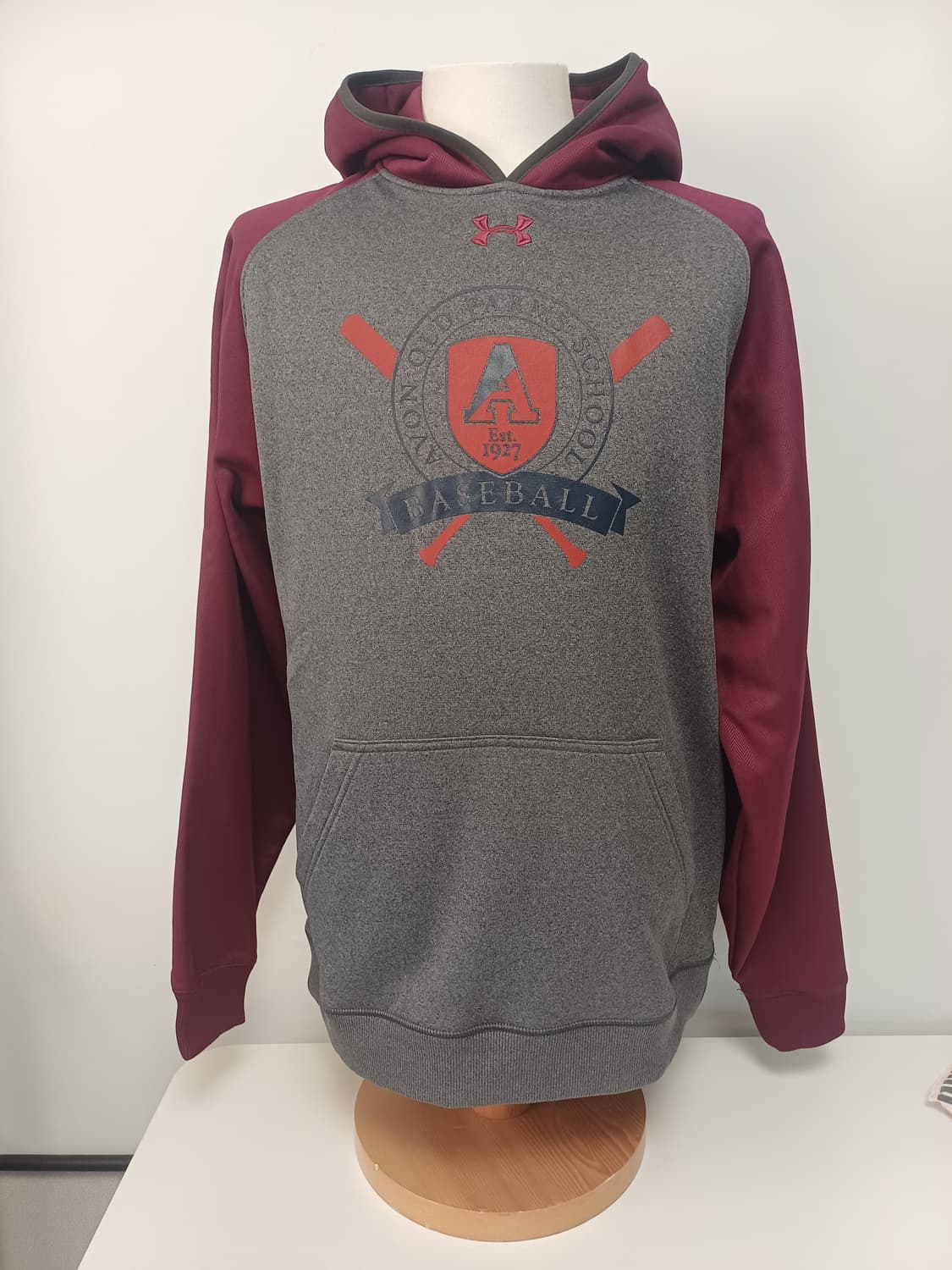 [희귀] 언더아머 스톰(Storm) 에이번 올드 팜스 야구팀 기모 후드티 상품이미지1